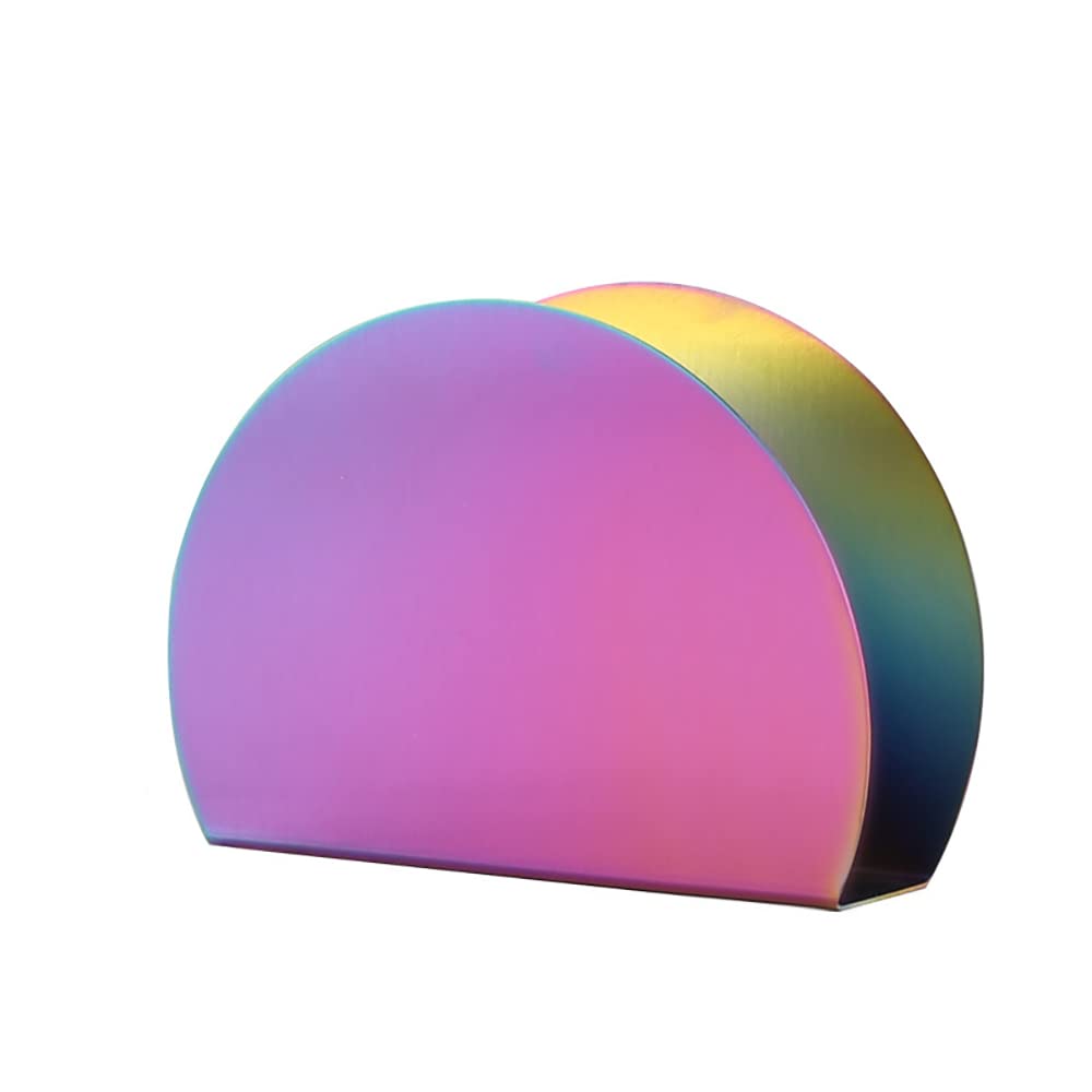 Rainbow Stainless Steel Napkin Holder - Farmhouse Kitchen & Dining Table Accessories for Home, Restaurant, and Office Decor | Perfect for Everyday Use, Parties, and Special Occasions