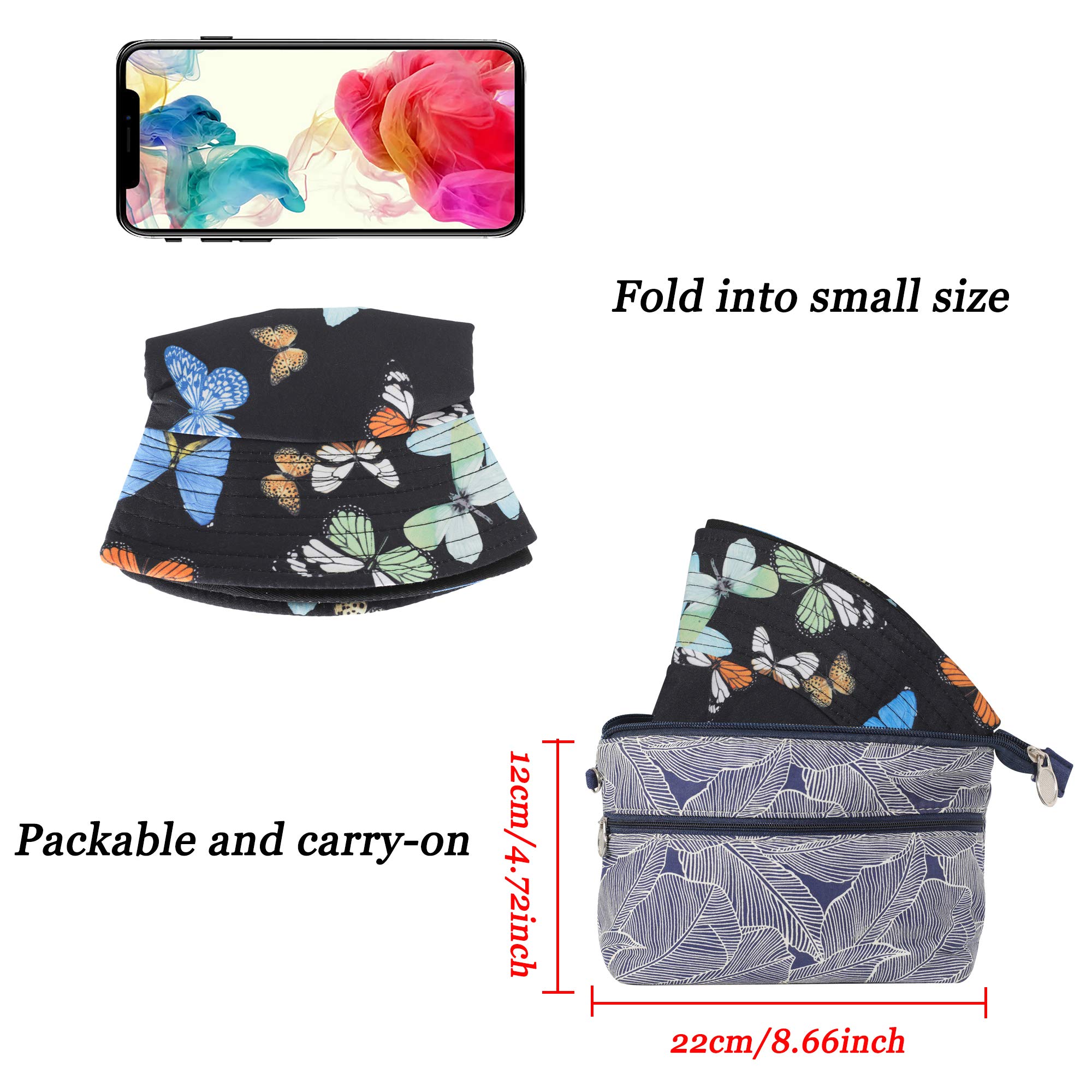 ZLYC Unisex Cute Printed Travel Bucket Hat - Summer Fisherman Cap for Beach, Hiking & Outdoor Activities | UV Protection Sun Hat