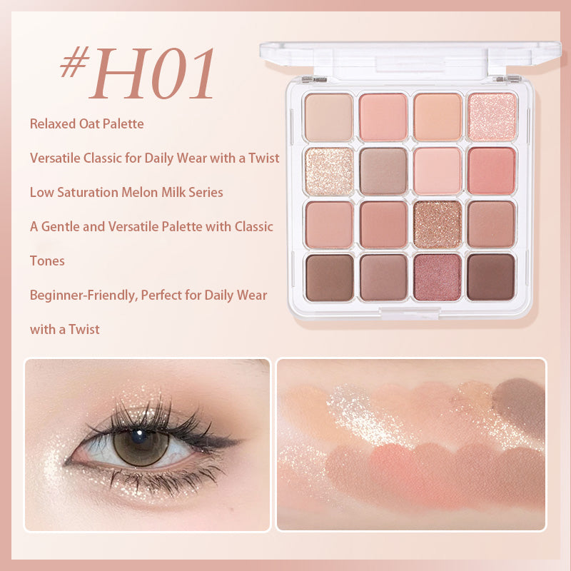 HOLD LIVE Sunset Magic 16 Color Eyeshadow Palette - Highly Pigmented, Long Lasting Makeup for Day & Night Looks - Perfect for Party, Wedding & Everyday Wear