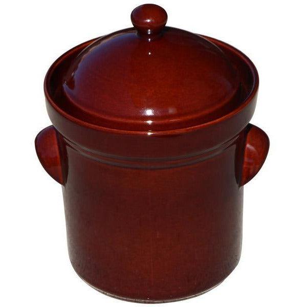 Authentic Polish Boleslawiec 15L (3.9 Gal) Ceramic Fermenting Crock Pot - Perfect for Sauerkraut, Pickles & Homemade Fermented Foods - MIME2115