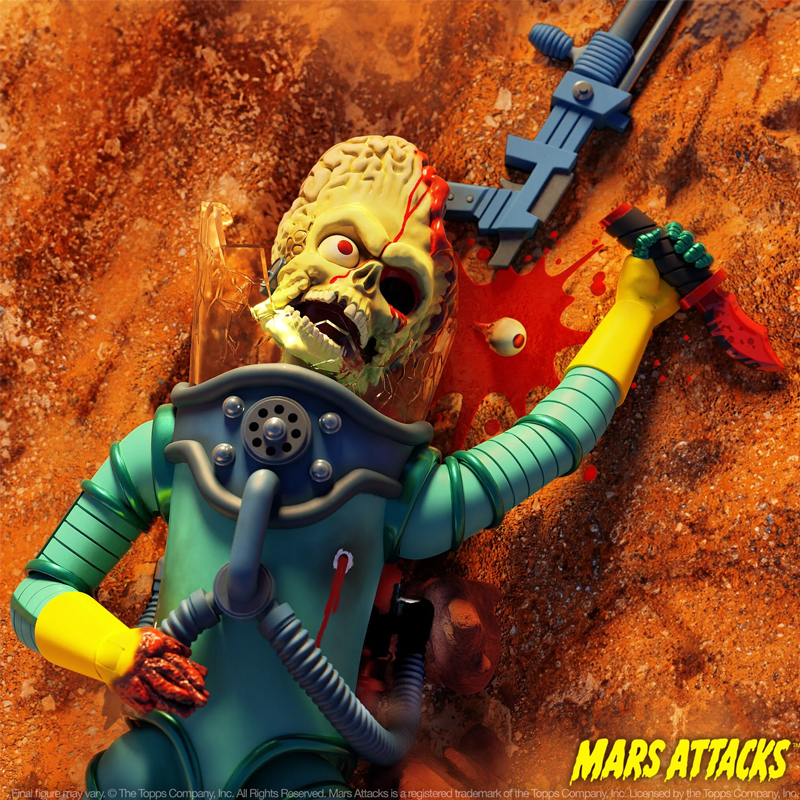 Super7 Martian (Smashing the Enemy) Mars Attacks Ultimate Edition Action Figure - Collectible Sci-Fi Toy for Display & Movie Fans