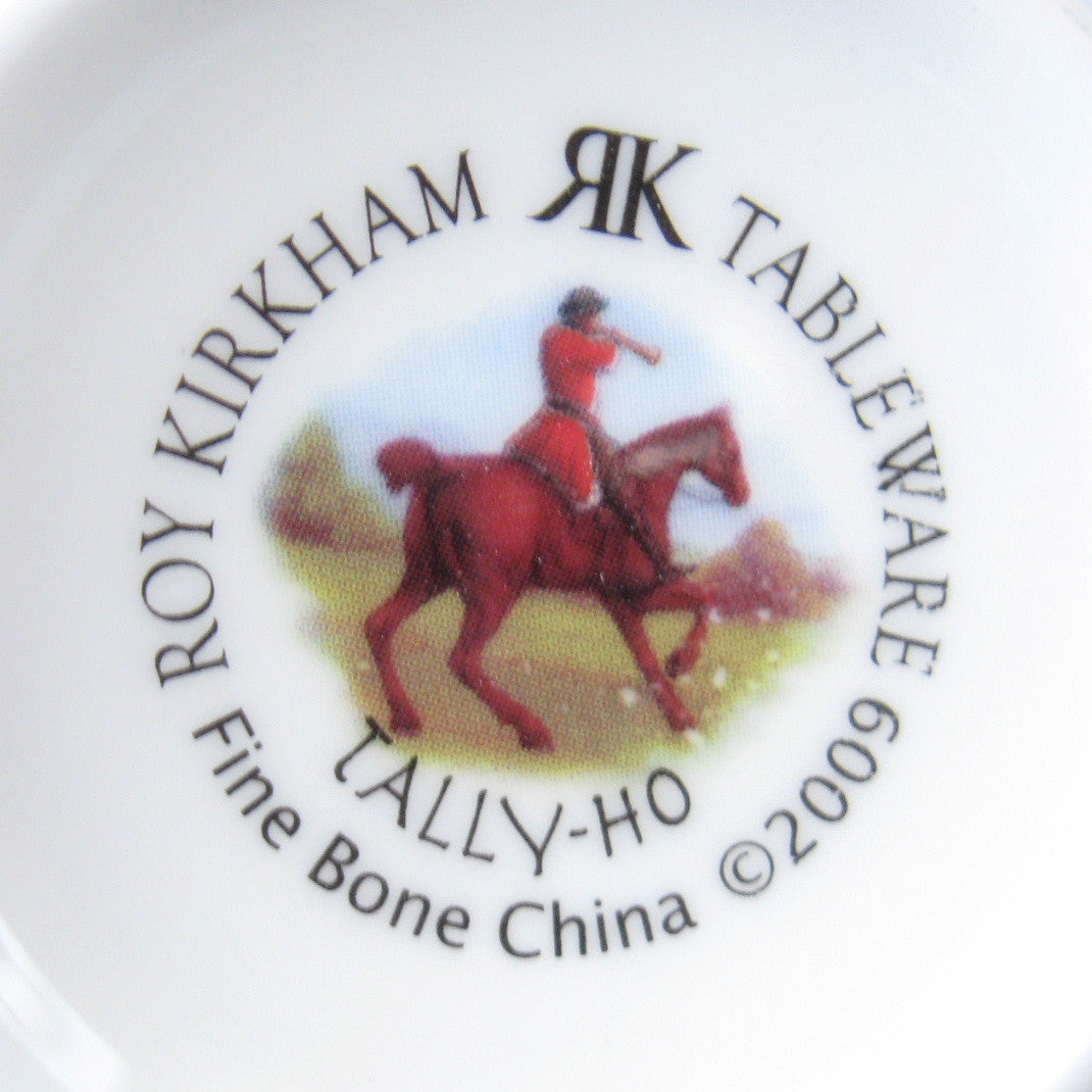 Roy Kirkham Tally Ho English Bone China Breakfast Cup and Saucer Set with Hunting Scenes - Perfect for Morning Tea, English Breakfast, and Elegant Table Settings