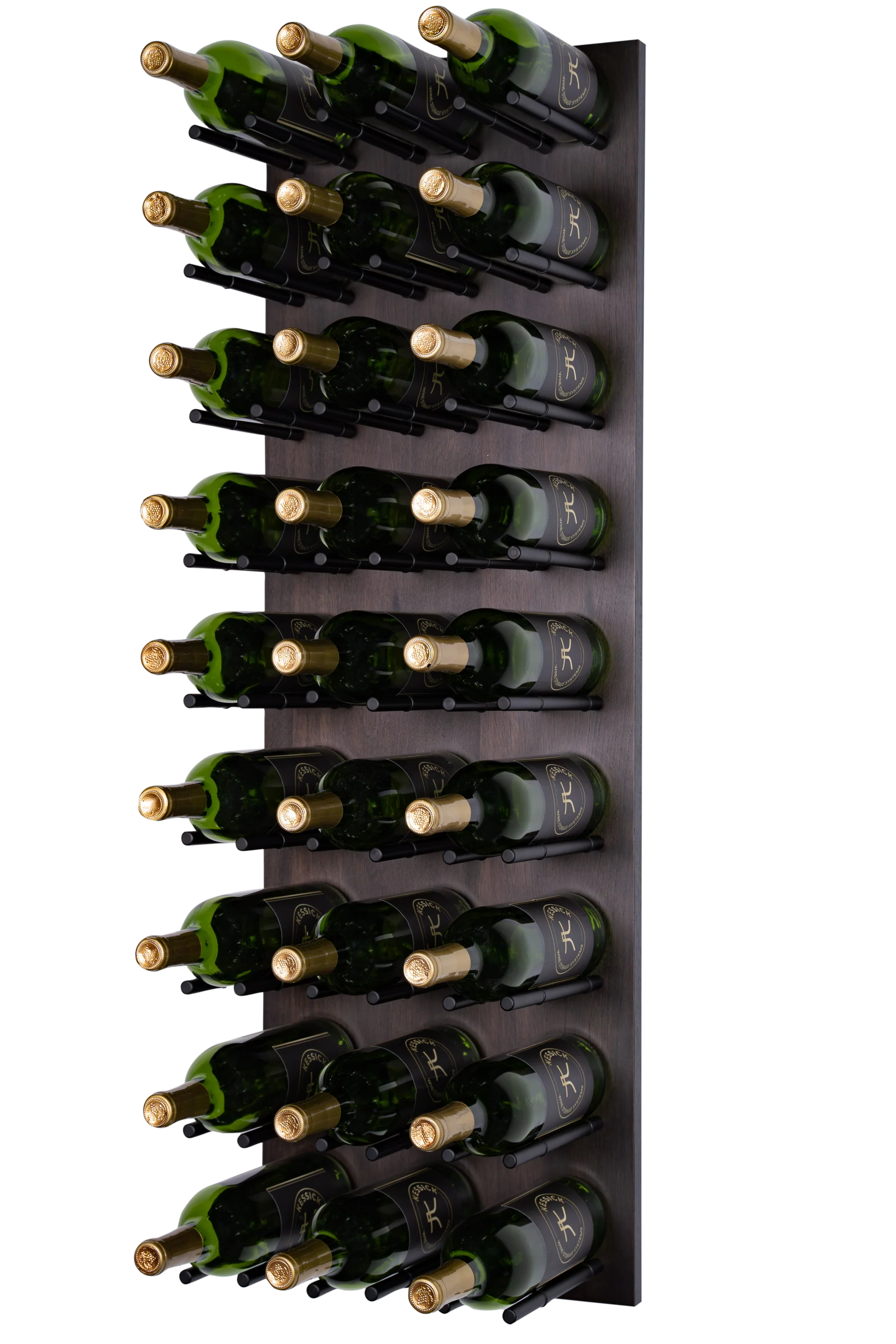 Kessick Wine as Art 14x42 Vertical Wood Panel Wine Rack - Elegant Wall Mounted Wine Storage for Home, Office, or Restaurant Decor