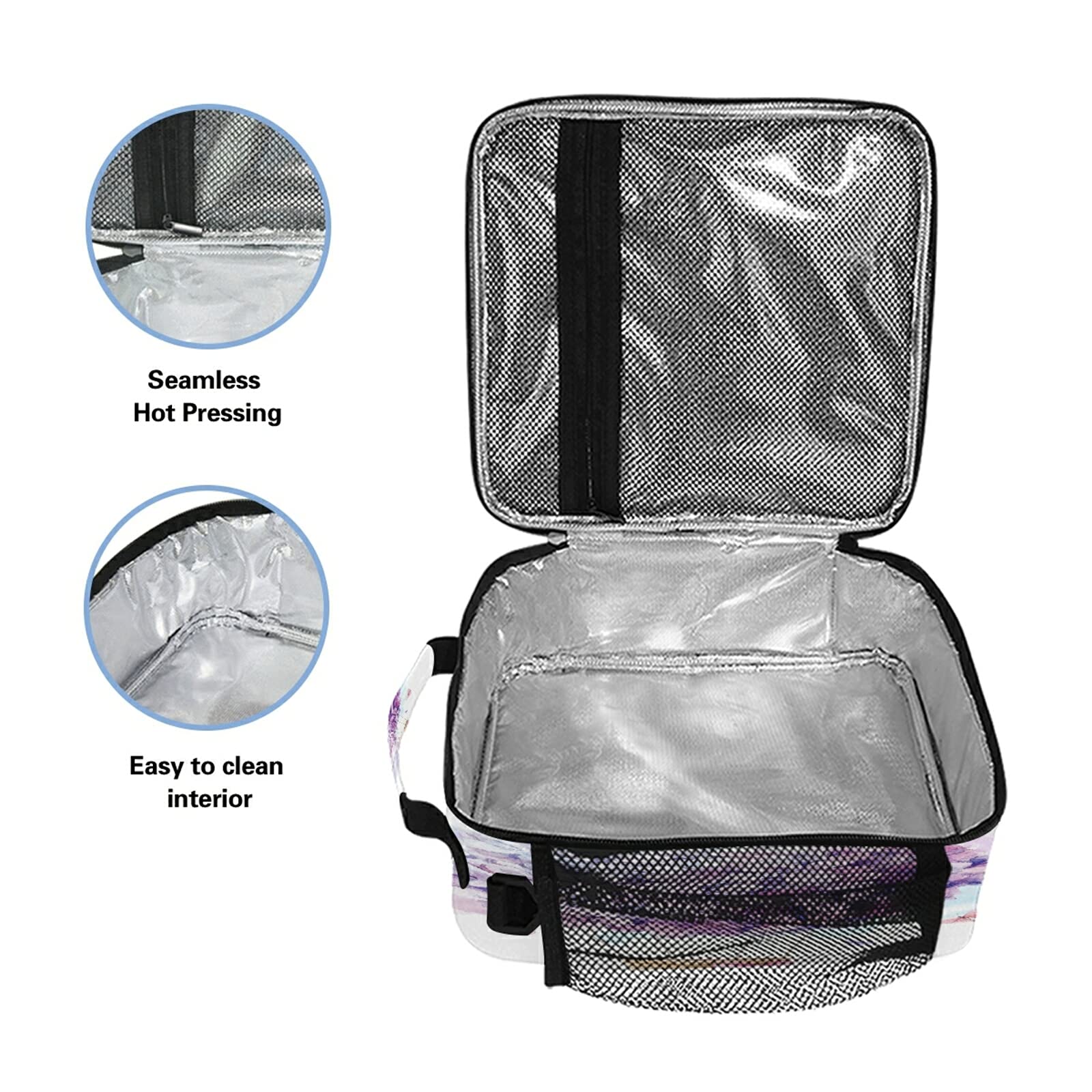 **Purple Balloon Hydrangea Insulated Lunch Bag for Women & Teens - Leakproof Cooler Tote with Shoulder Strap - Perfect for School, Office, Work, Picnics & Outdoor Meals**