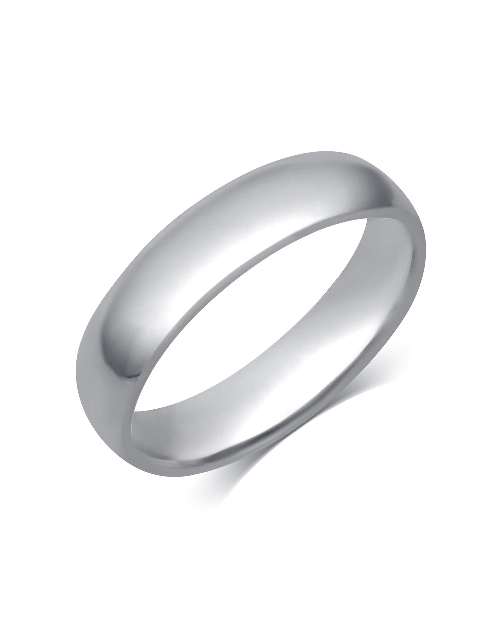 10K Solid Gold Comfort Fit Wedding Band for Men & Women - 2MM to 8MM High Polished Unisex Ring in White/Yellow Gold - Perfect for Anniversaries, Engagements & Gifts (Includes Jewelry Box)