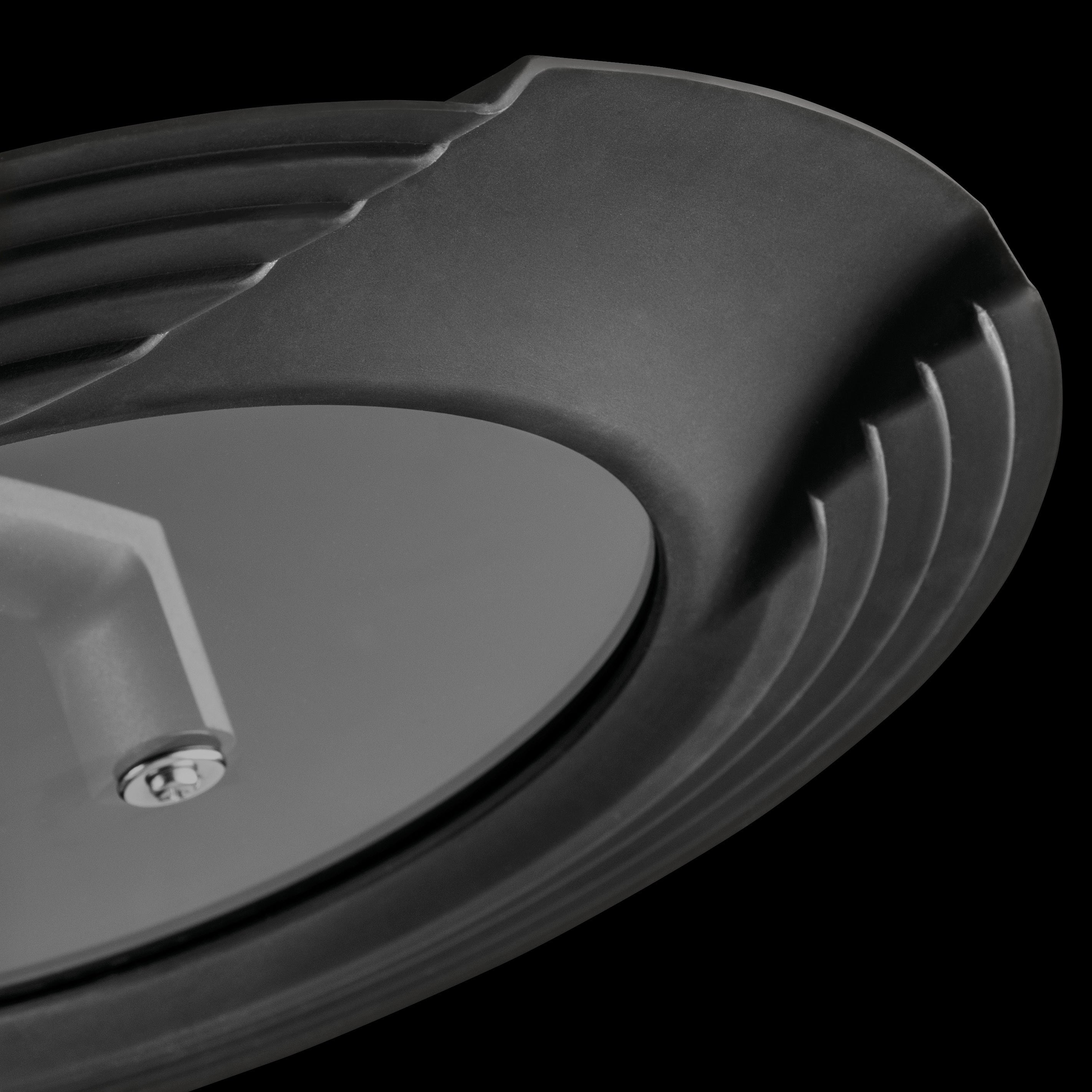 BergHOFF GEM 3-Piece Stainless Steel Fry Pan Set with Downdraft & Black Handles - 18/10 Cookware for Professional Home Cooking, Perfect for Sautéing, Frying & Stir-Frying