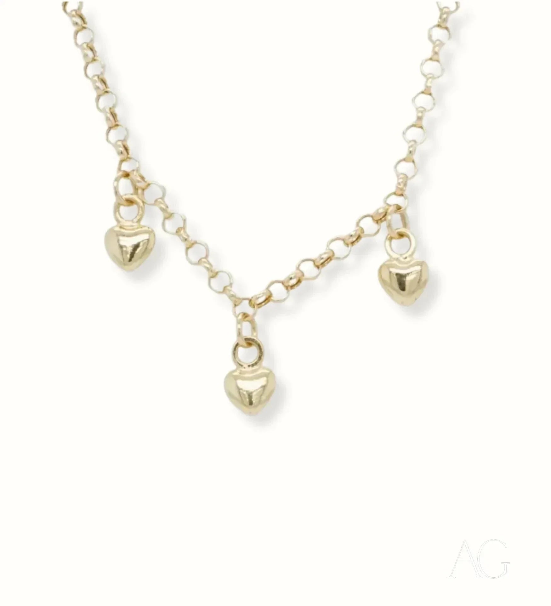 18k Gold Heart Charm Anklet for Women - Dainty Delicate Adjustable Ankle Bracelet - Perfect for Valentine's Day, Anniversary, Birthday Gifts & Everyday Wear