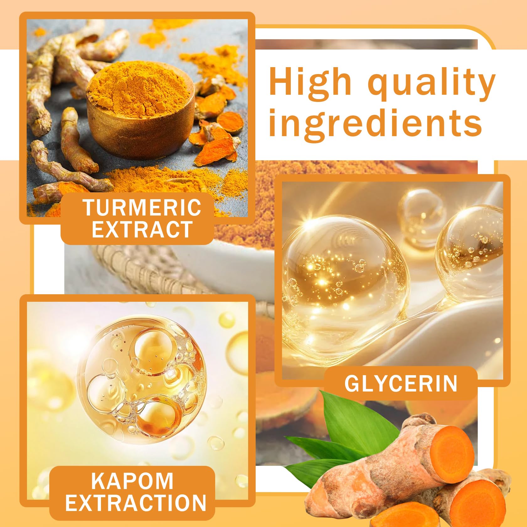 9-Piece Turmeric Skincare Set - Moisturizing Facial Cleanser, Toner, Serum, Face Cream, Eye Cream, Travel Lip Balm & 3 Sheet Masks | Brightening & Hydrating Routine for Glowing Skin | Perfect for Travel, Daily Care & Spa Nights