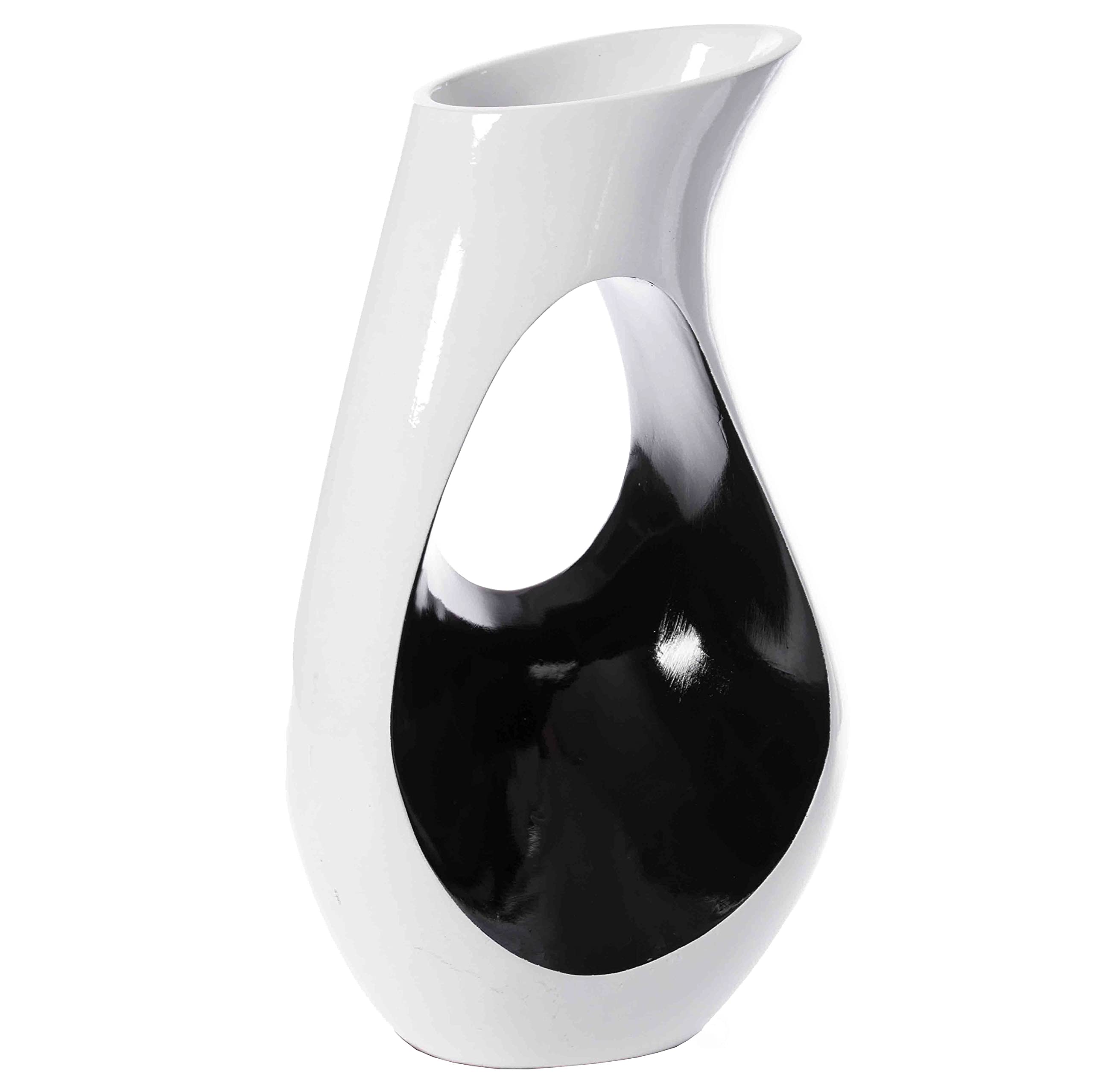 Modern White Trumpet Floor Vase - 24