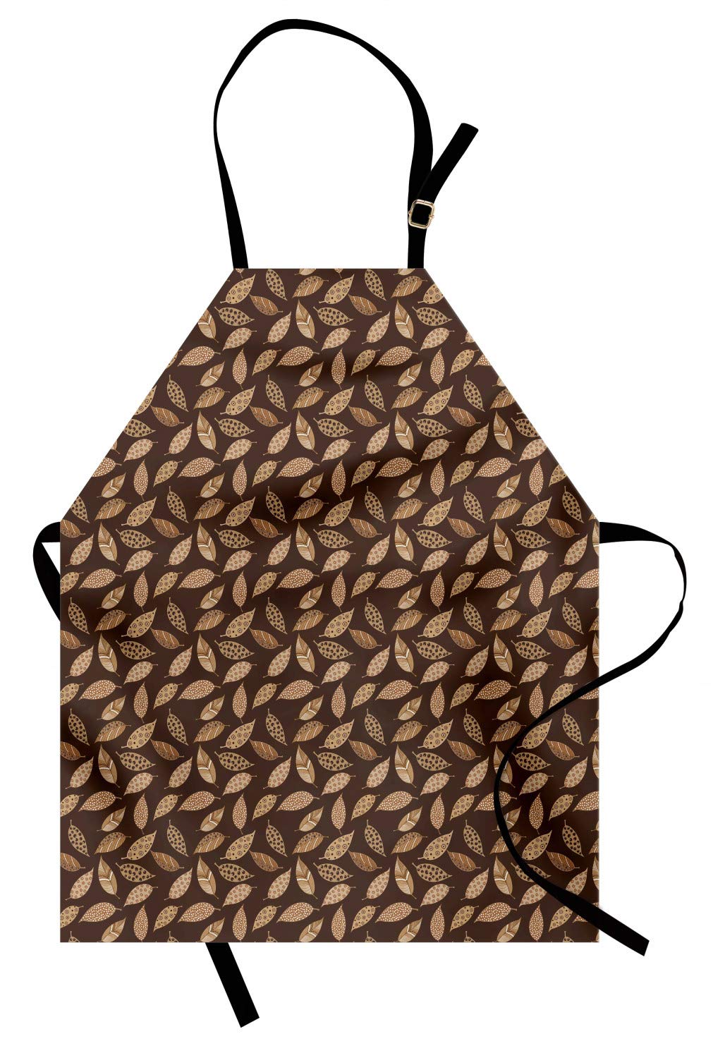 Ambesonne Leaves Apron - Autumn Earth Tones for Cooking & Gardening
