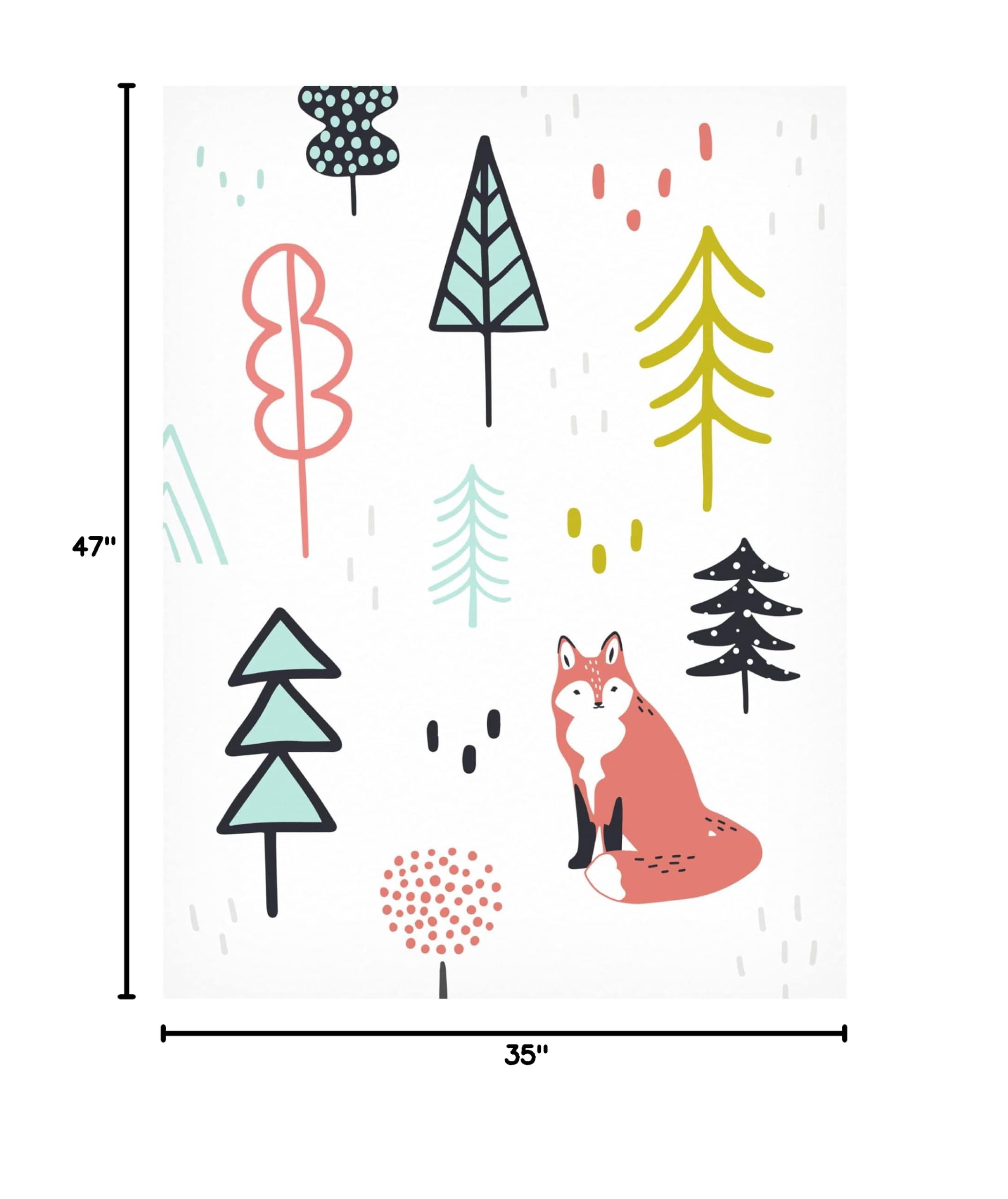 Victoria Borges 'Fox Forest II' Canvas Wall Art Print - Modern Home Decor for Living Room, Bedroom & Office | Trademark Fine Art Collection