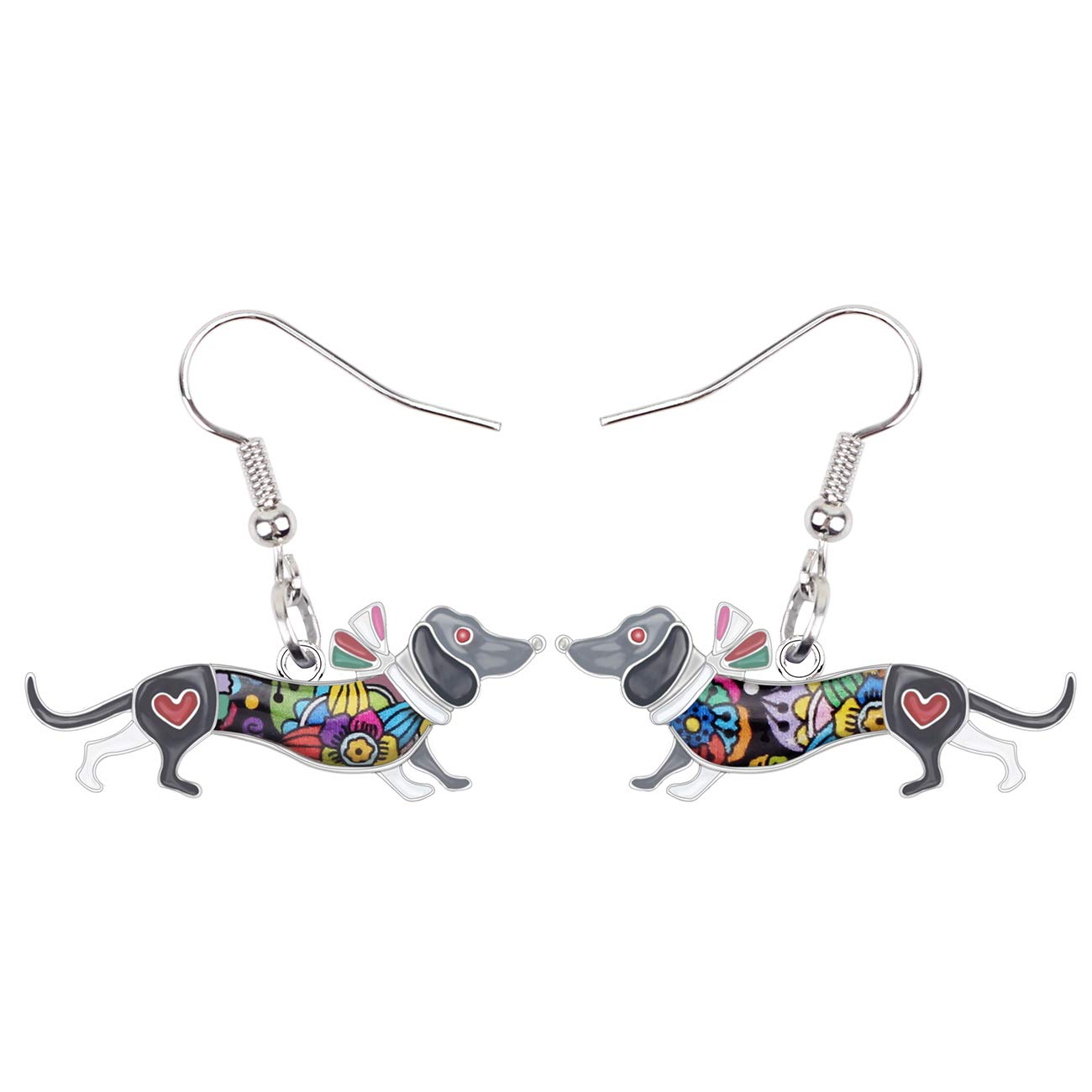 Cute Dachshund Earrings for Women - Funny Wiener Dog Dangle Jewelry - Perfect Gift for Dog Lovers - Great for Casual Wear, Parties & Animal-Themed Events