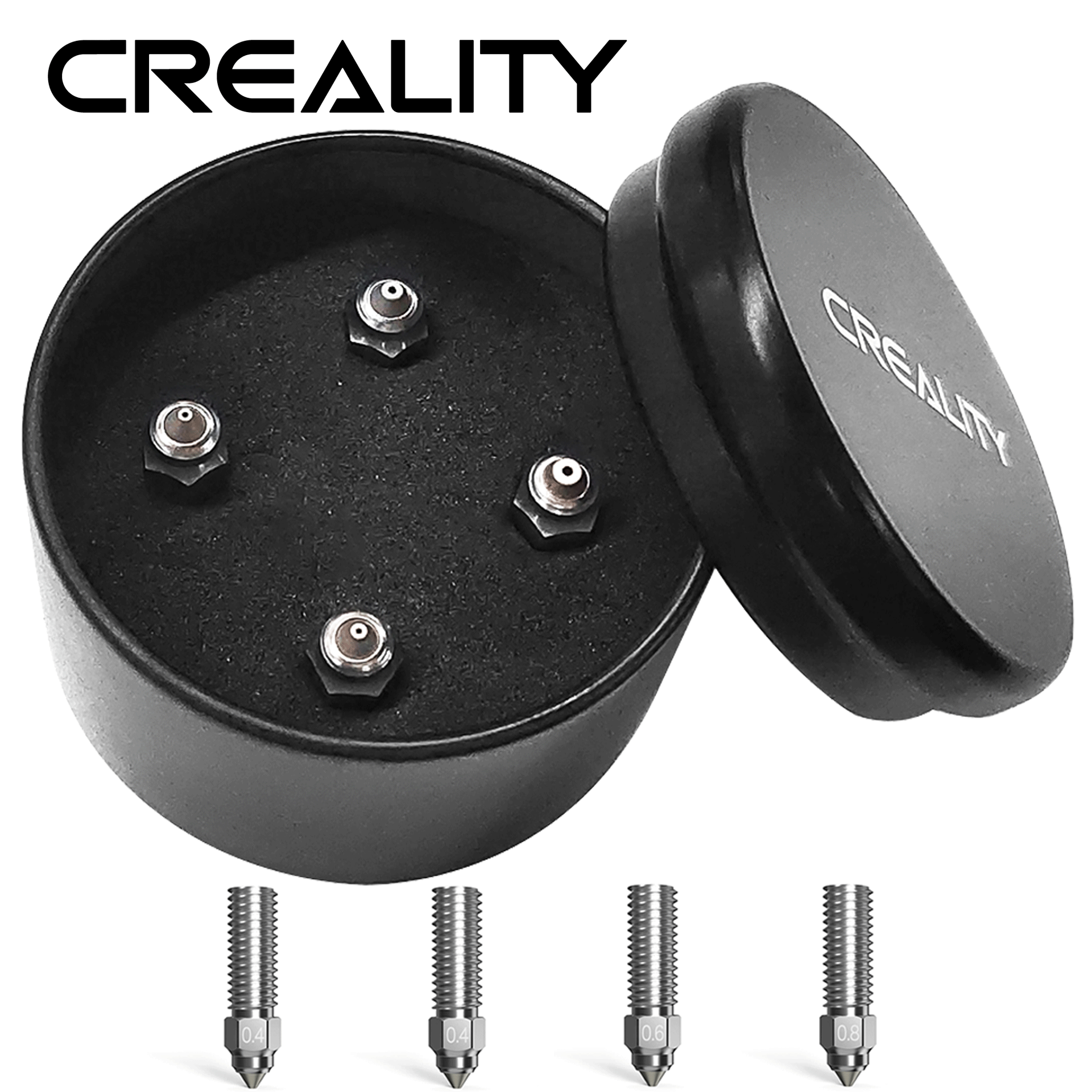 Creality 3D K1 MAX High Flow Nozzle Kit - 0.4mm, 0.6mm & 0.8mm Nozzles for Fast 600mm/s Printing | Perfect for High-Speed 3D Printing Projects & Prototyping | AU Stock