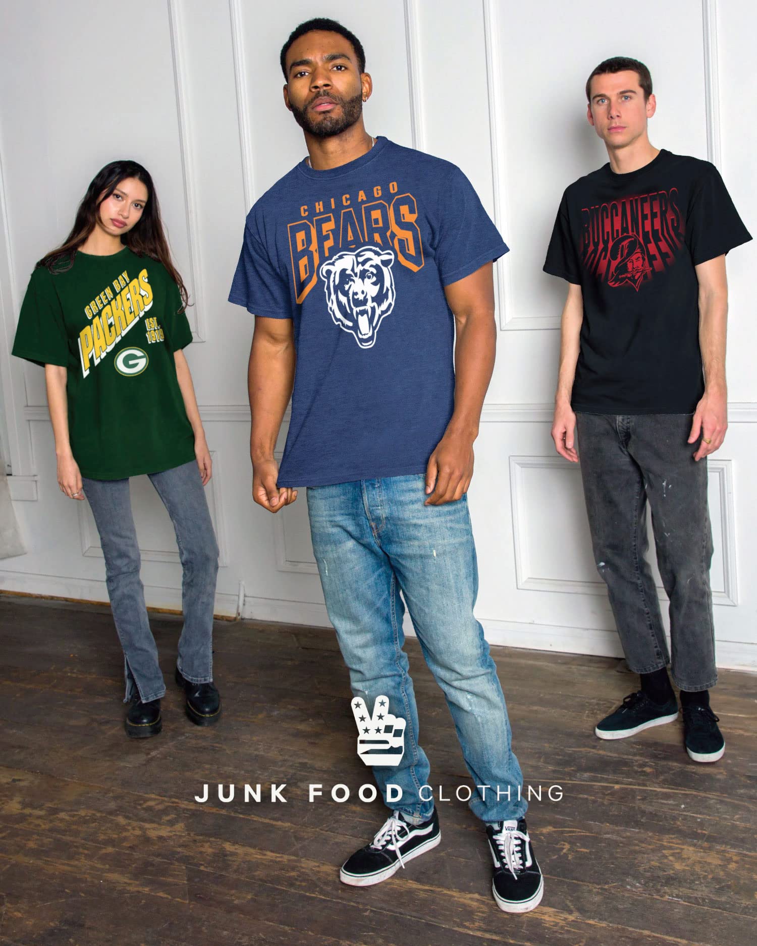 Officially Licensed NFL Women's Short Sleeve Fan T-Shirt - Junk Food Clothing x NFL Team Spotlight Collection - Perfect for Game Day, Sports Events & Casual Wear