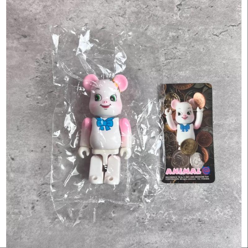 Bearbrick Series 10 ANIMAL Pig 100% Collectible Figure - Cute Pig Design for Display, Gift & Anime Collection - Perfect for Home Decor, Office Desk & Pop Culture Fans