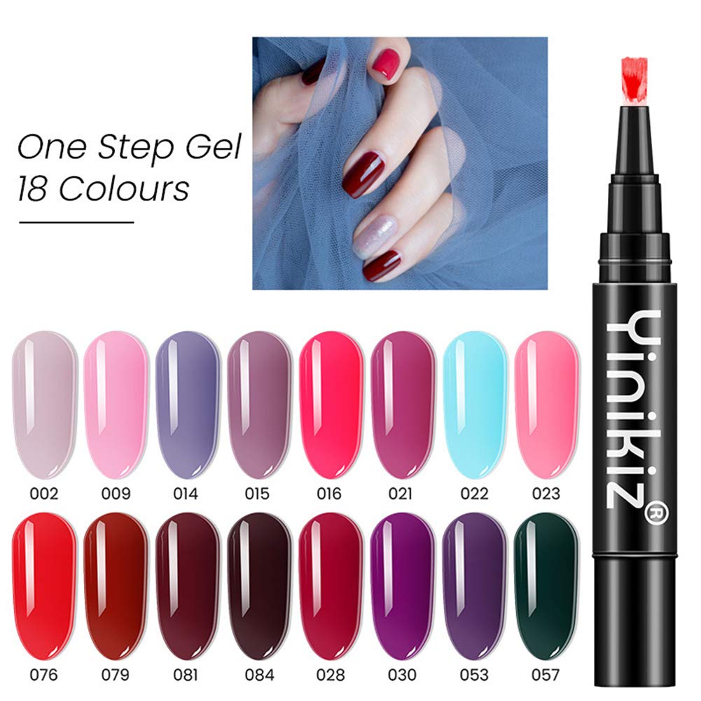 3-in-1 Nail Polish Pen Set - One Step Gel Painting Pen for Home & Professional Manicure | Quick Dry Nail Art Kit with Long Lasting Shine | Perfect for DIY Nail Designs, Salon Use & Gifts