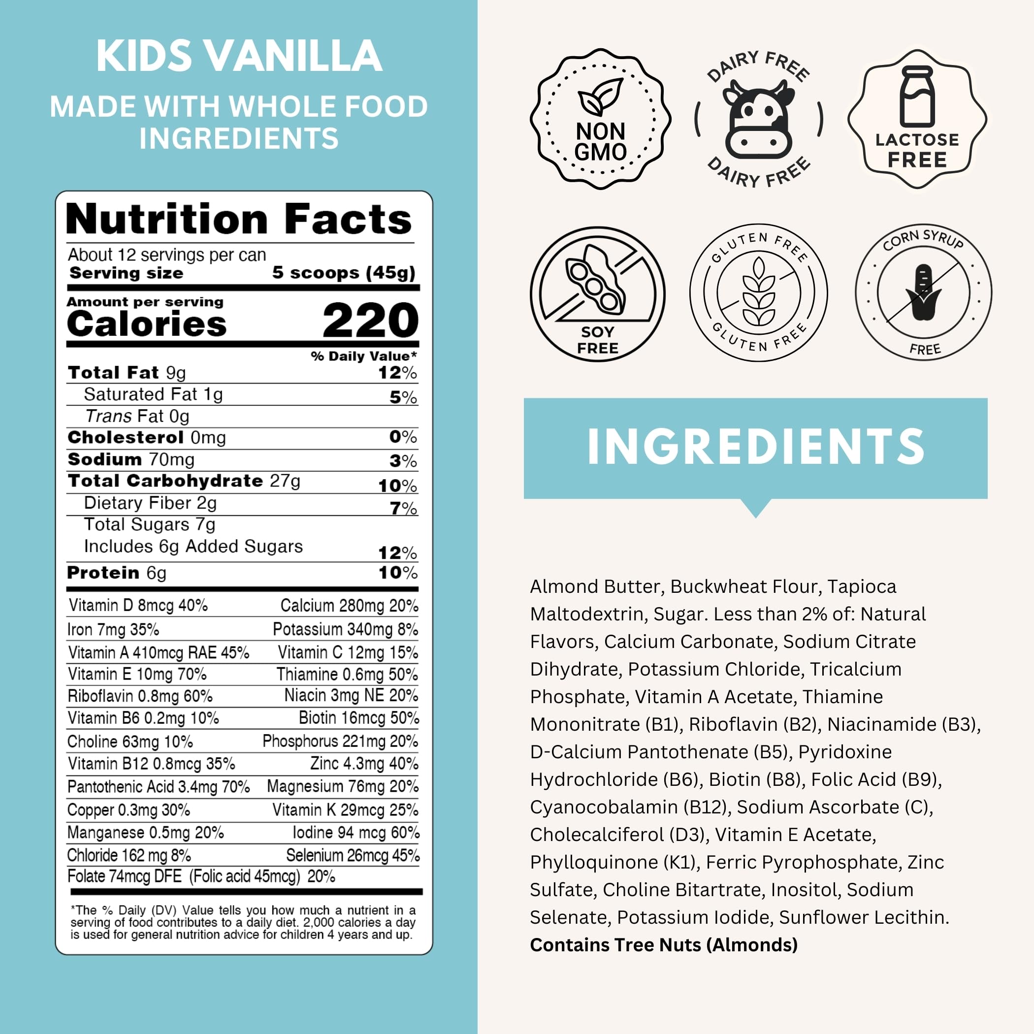 Else Nutrition Plant-Based Kids Protein Shake - Dairy-Free Complete Nutrition for Ages 2-12 with 25 Vitamins & Minerals | Vanilla Flavor (2 Pack) | Perfect for School Lunches, After-School Snacks & Picky Eaters