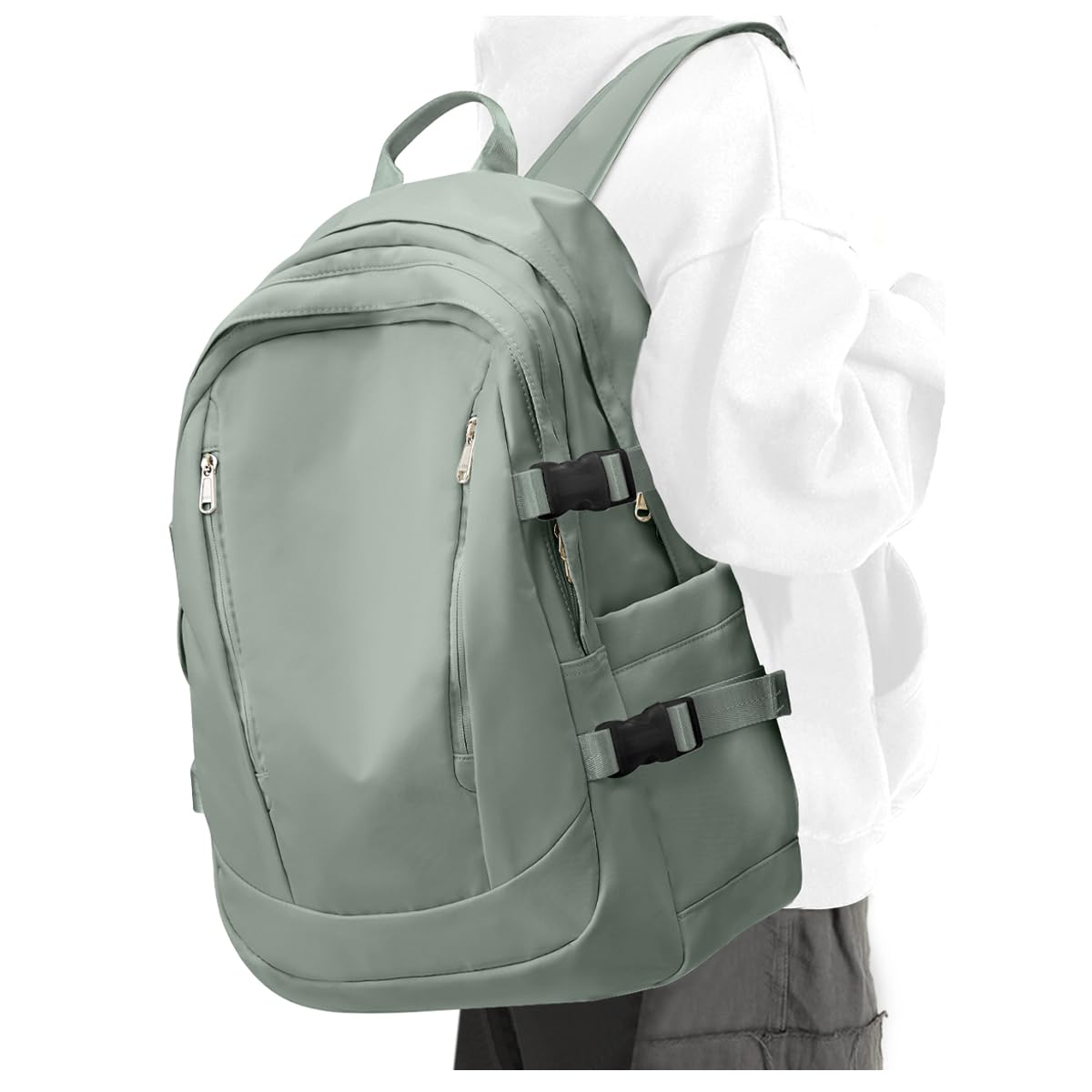 PAUBACK Waterproof Travel Backpack for Women & Men - Lightweight Nylon Daypack with USB Charging Port | Perfect for Hiking, Commuting & Business Trips