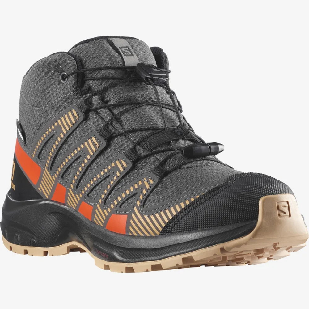 Salomon XA Pro V8 Mid CSWP Junior Trail Running Shoes - Lightweight Hiking Boots for Kids & Youth - Perfect for Outdoor Adventures, School Sports & Mountain Trekking