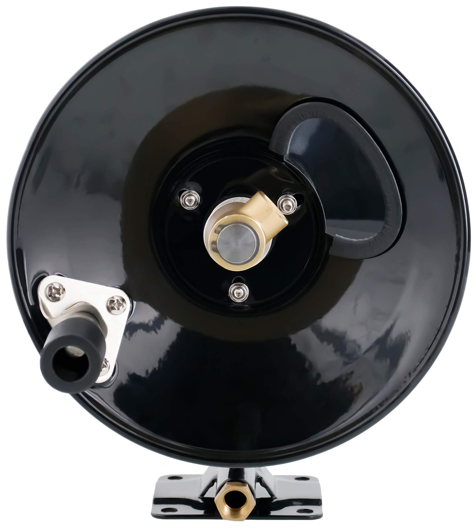 Steel Dragon Tools 4000 PSI 50-Foot Heavy Duty Black Powder Coated Pressure Washer Hose Reel - Perfect for Car Washing, Driveway Cleaning & Outdoor Home Maintenance