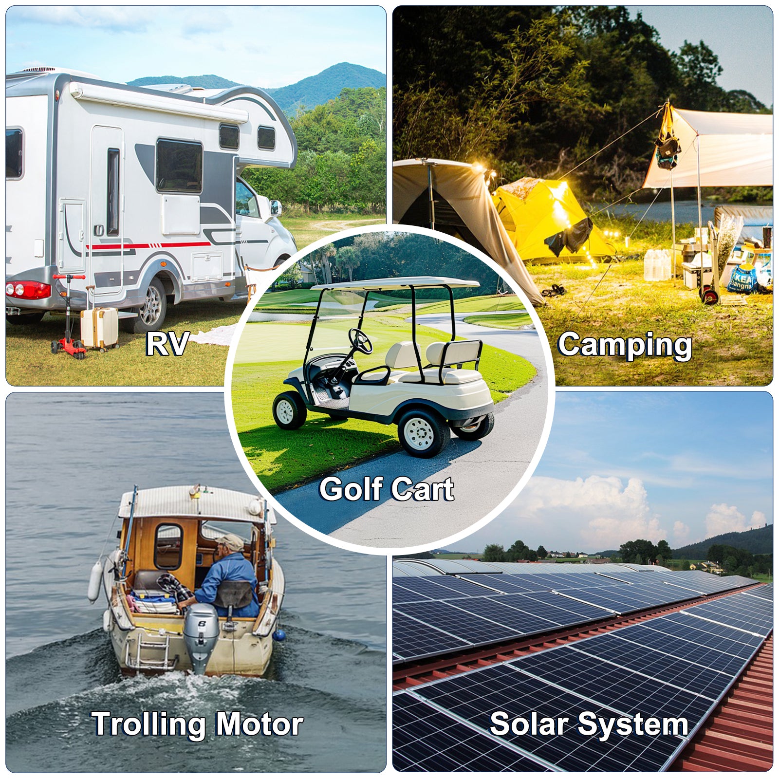 WEIZE 48V 105AH LiFePO4 Golf Cart Battery with Bluetooth - Grade A Cells, 200A BMS, 650A Peak Discharge, FCC Certified (Replaces 6x8V GC8) - Includes 48V 18A Lithium Charger & Low Temp Protection - Perfect for Golf Carts, Electric Vehicles & Off-Grid Power Systems