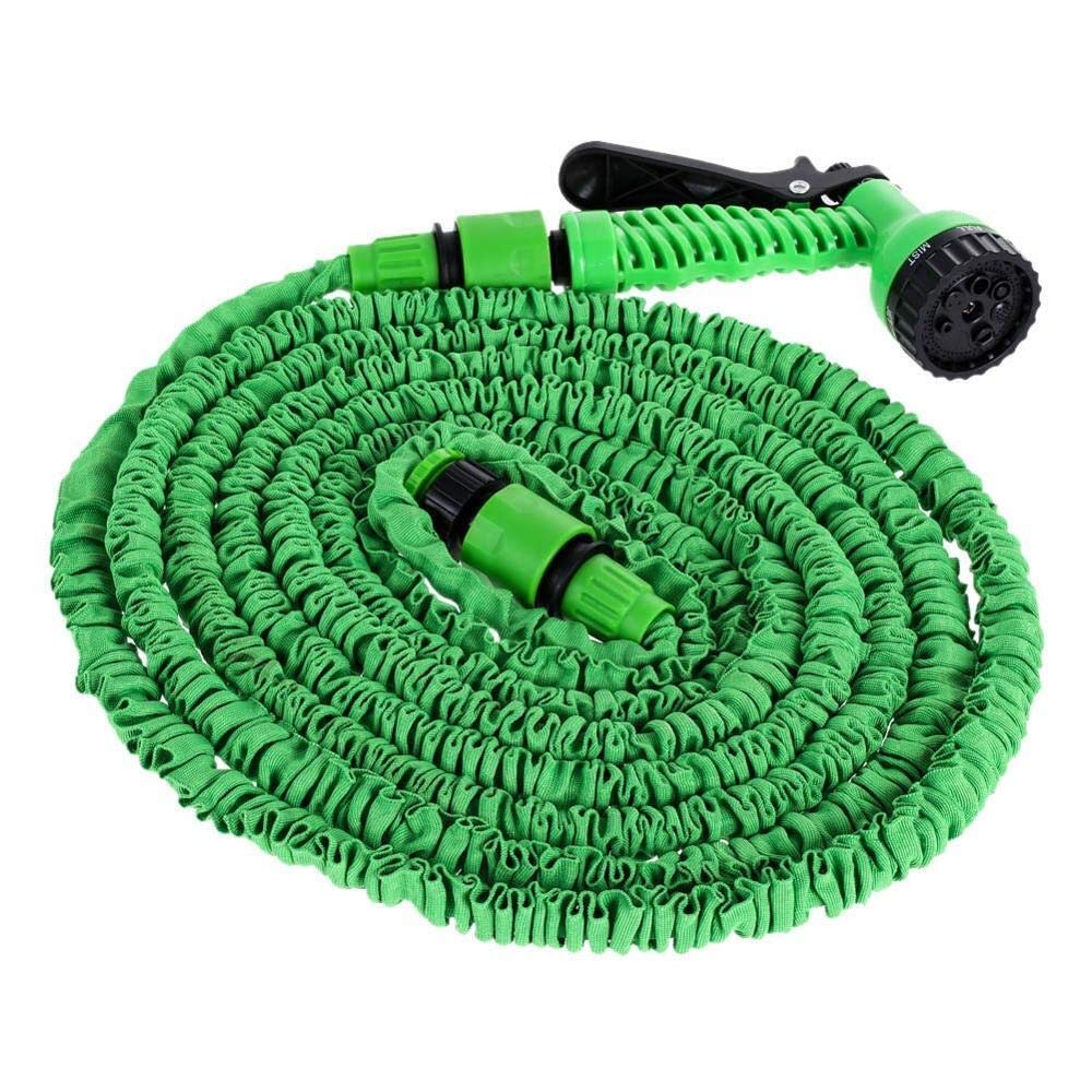 Expandable Garden Hose 200ft - Flexible Watering Hose with Spray Gun for Car Wash, Lawn & Plant Watering - Lightweight & Durable Green Hose Set (Ideal for Home, Yard & Outdoor Use)