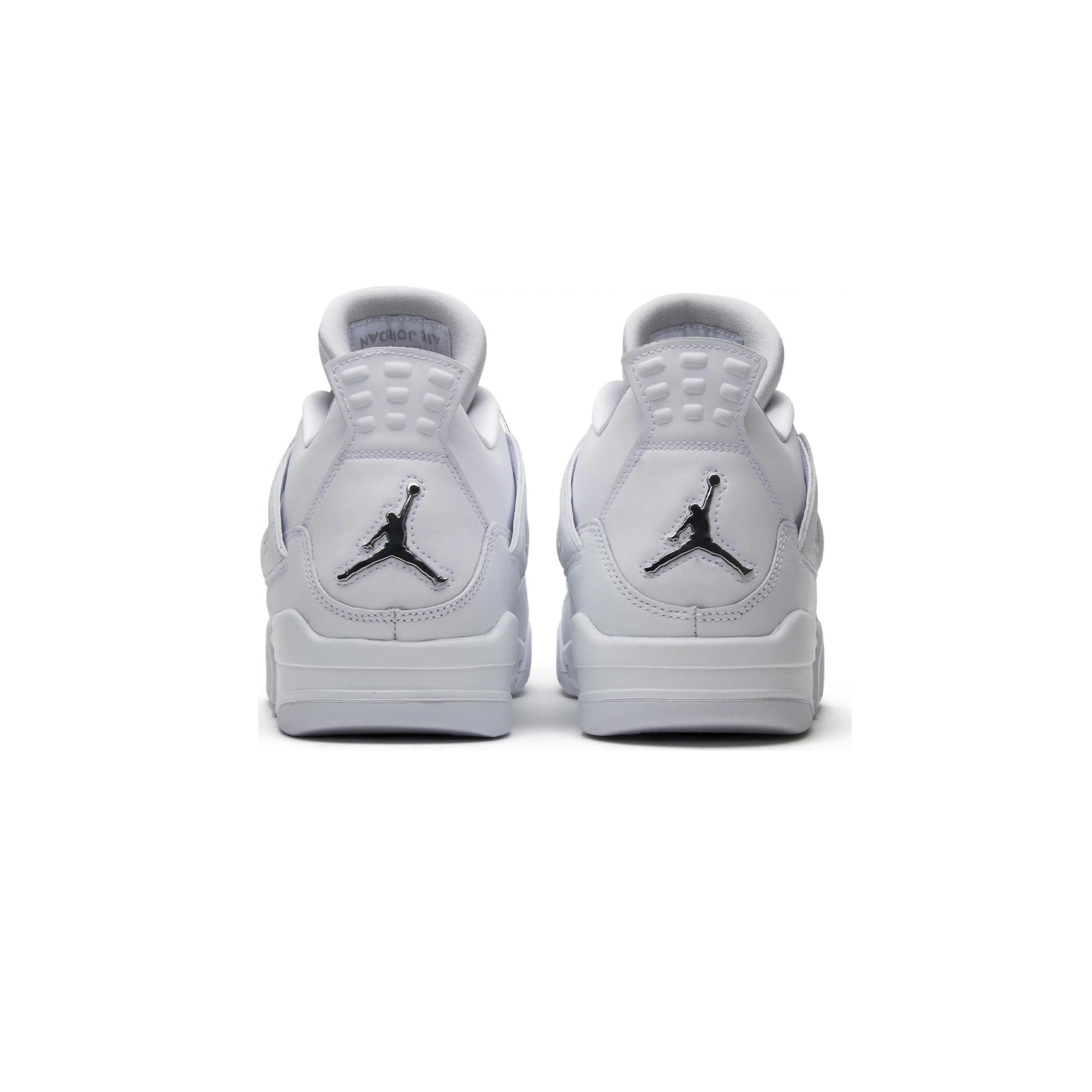 Air Jordan 4 Retro 'Pure Money' White Leather Sneakers (2017 Release) - Men's Basketball Shoes for Streetwear & Casual Outfits