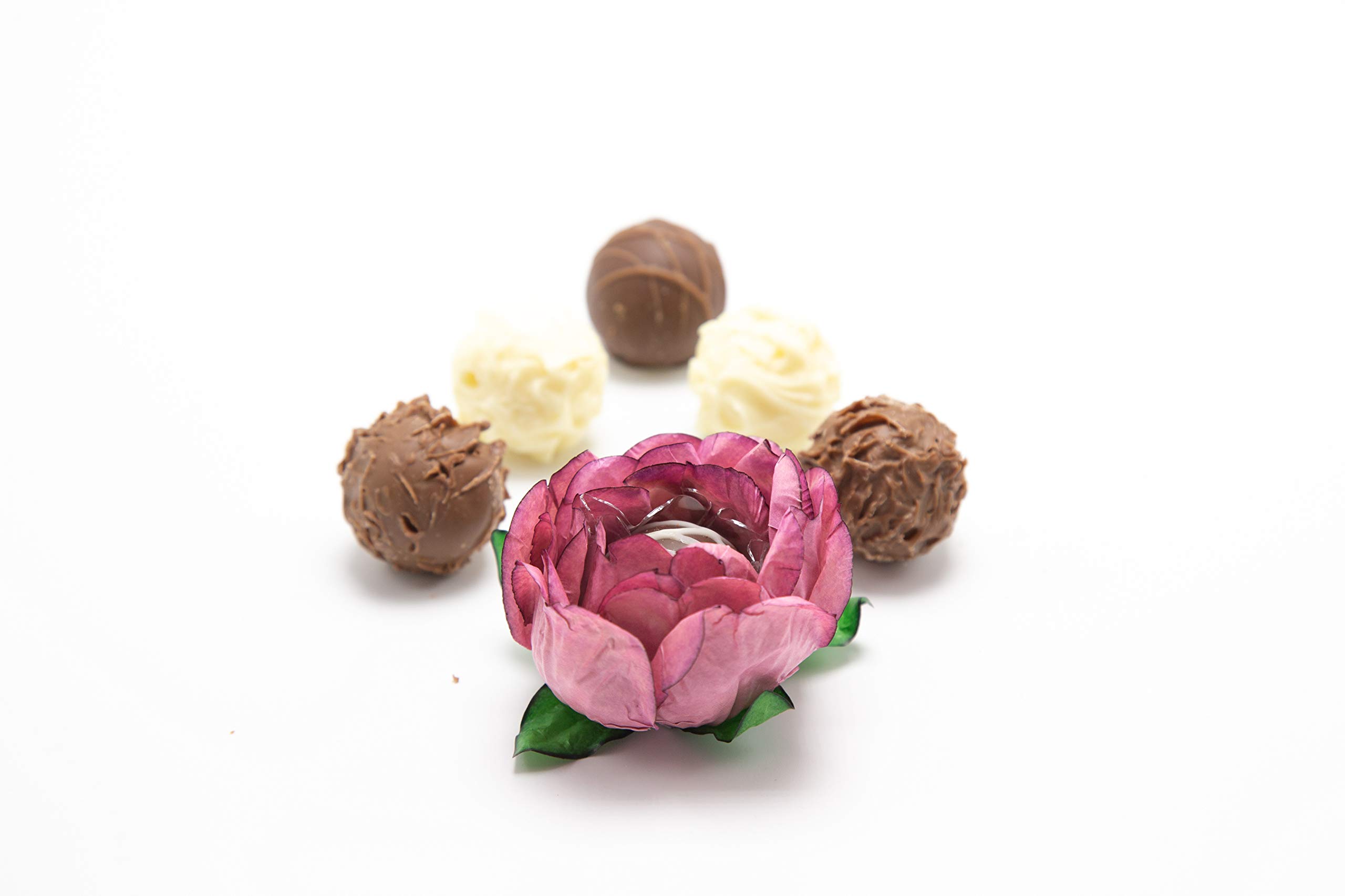 Handmade Paper Truffle Cups - 30 Pack | Eco-Friendly Candy Liners & Wrappers for Chocolates, Cupcakes, Desserts | Perfect for Party Favors, Wedding Treats, Holiday Gifts (Peony Dusty Rose)