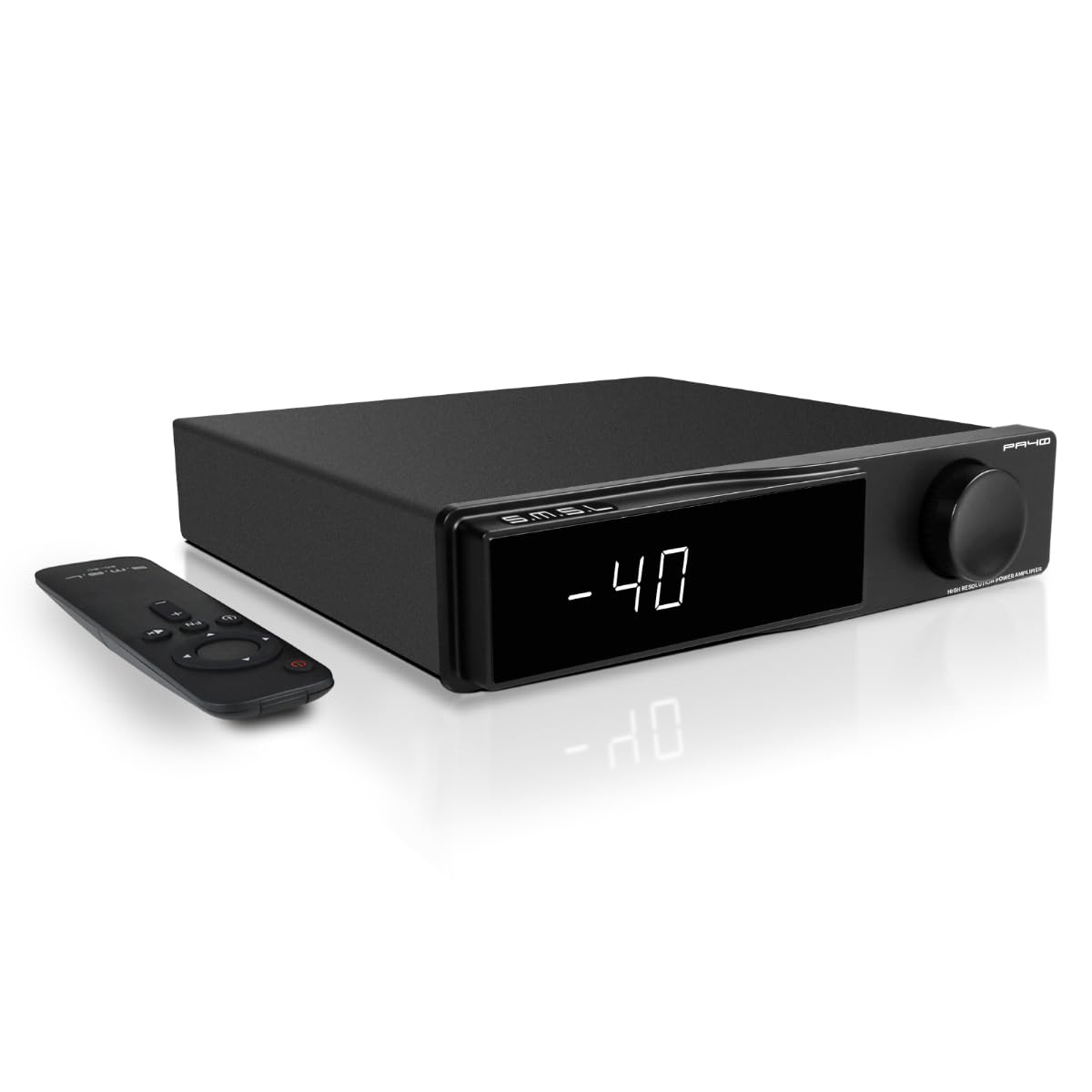 SMSL PA40 Class D Power Amplifier - 165W x 2 Stereo HiFi Audio Amplifier with MA5332 Chip, EQ, Bass & Treble Control, Built-in Power Supply for Passive Speakers - Perfect for Home Theater, Studio Monitor, and Audiophile Sound Systems