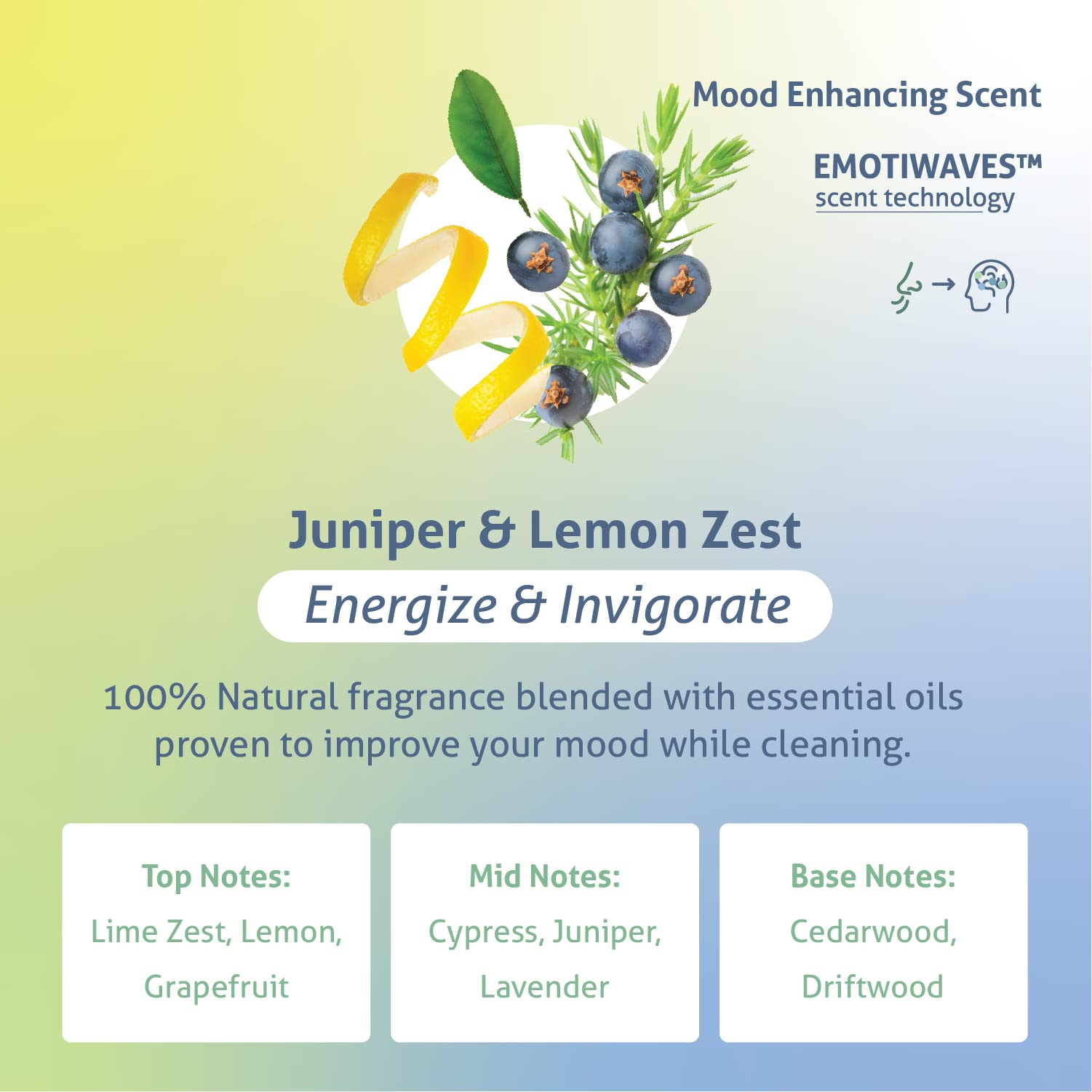 Natural All-Purpose Cleaner - Juniper & Lemon Zest Scent, 24oz (6-Pack) | Plant-Based, Non-Toxic Multipurpose Household Cleaner | Perfect for Kitchen, Bathroom, Floors & Surfaces