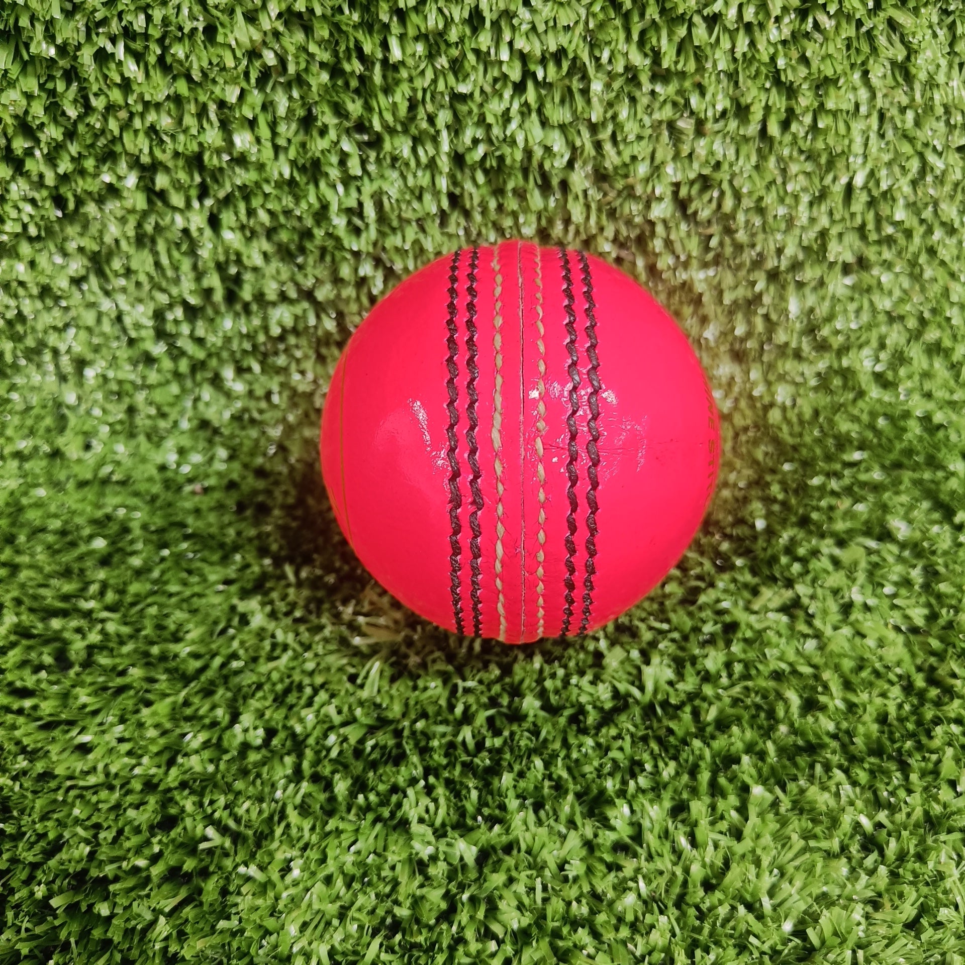 Premium Pink Cricket Leather Ball for Practice & Matches - High-Quality Leather Sports Ball for Cricket Training, Games & Outdoor Play