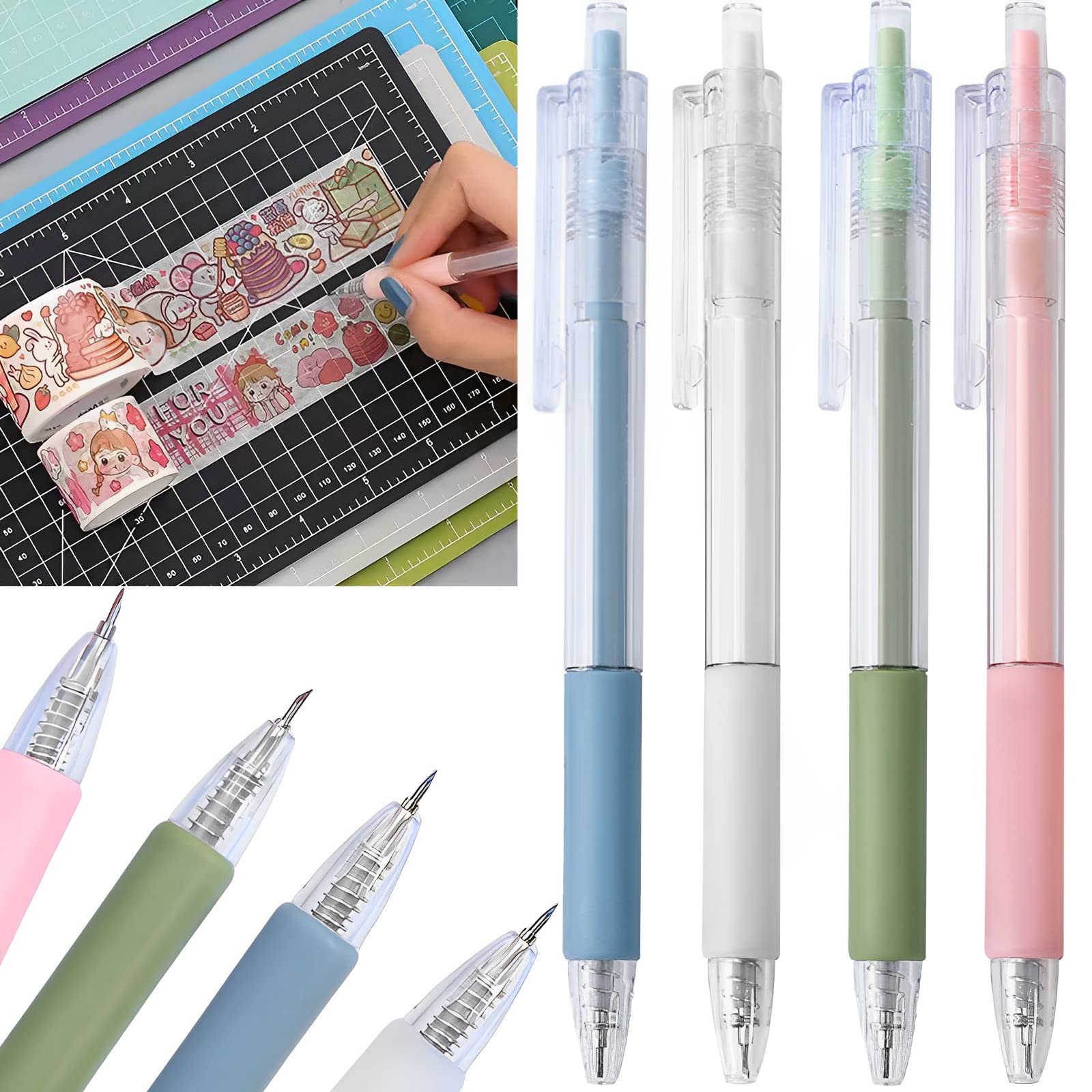 4-Piece Precision Craft Knife Set - X-Acto Knife, Paper Cutter Pen & Carving Tools for DIY, Scrapbooking, Fine Art | Perfect for Paper Crafts, Model Making & Vinyl Cutting Projects