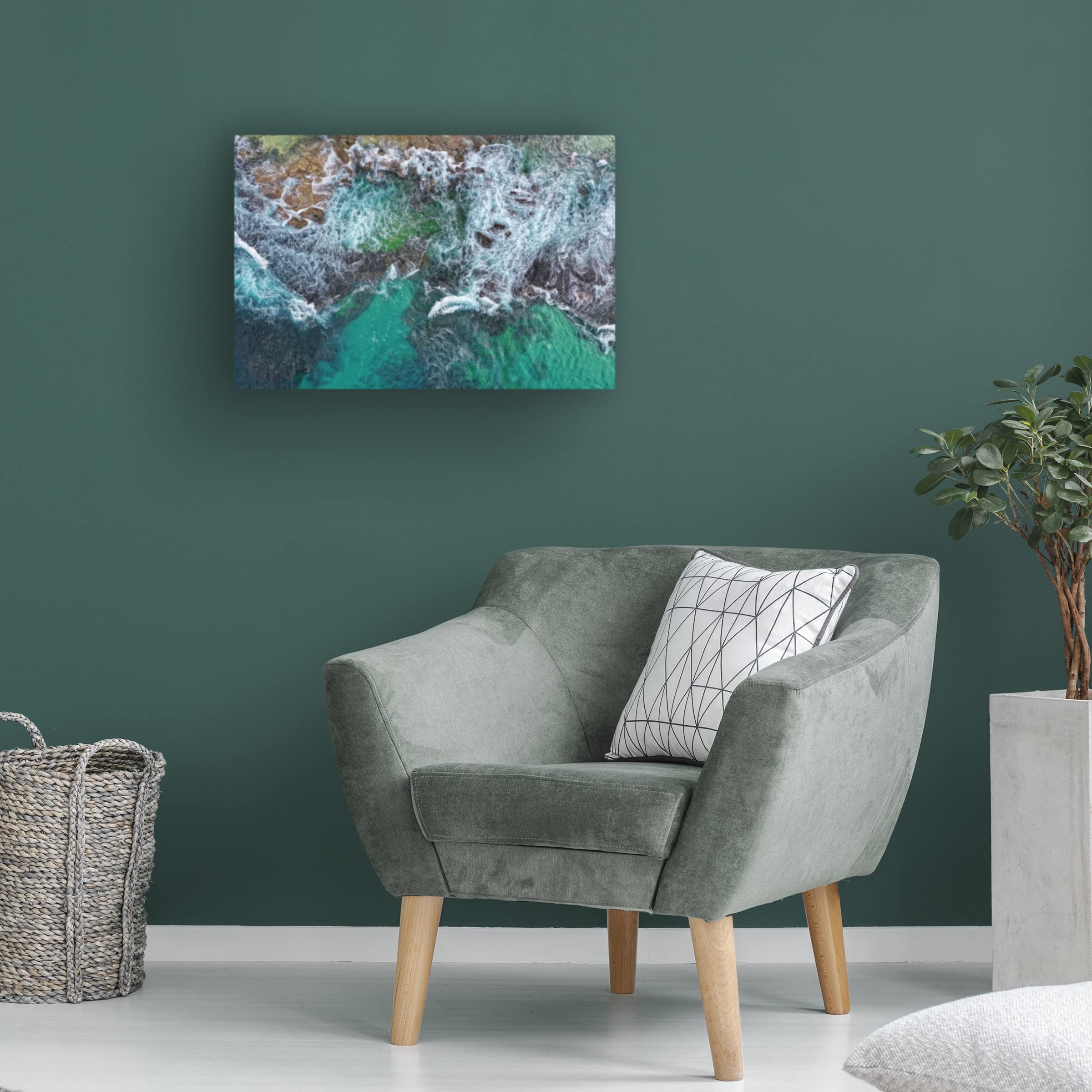 Trademark Fine Art 'Ocean Art' Canvas Painting by Beata Czyzowska Young - Stunning Coastal Wall Decor for Living Room, Bedroom & Office