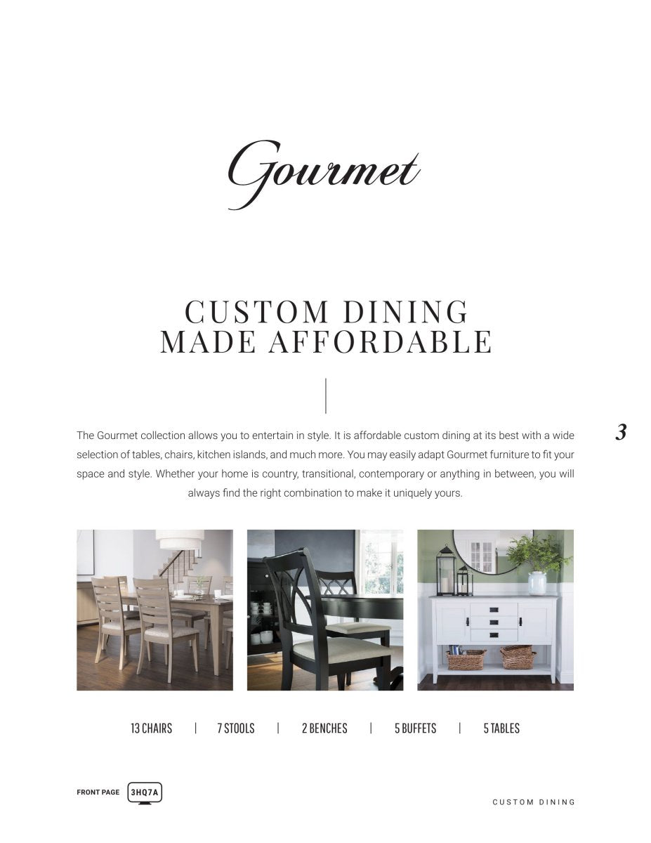 Custom Canadel Dining Table Set - Premium Gourmet Kitchen Furniture for Elegant Dining Rooms & Entertaining Guests