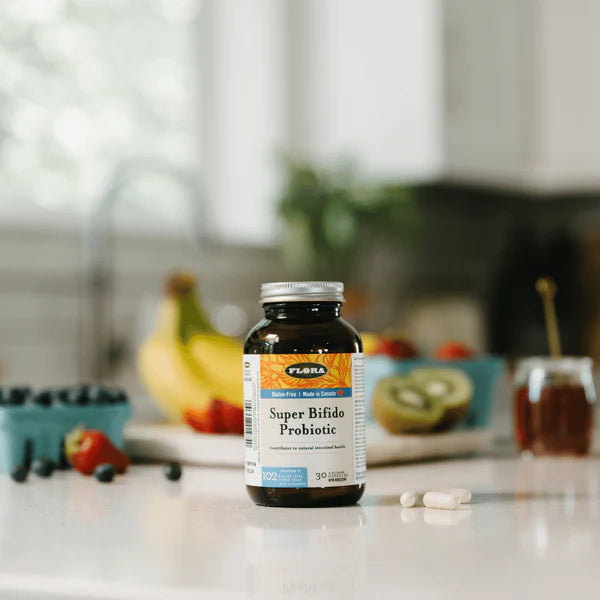 Flora Udo's Choice Super Bifido Plus Probiotic - 30 Capsules for Digestive Health & Immune Support | Supports Gut Flora Balance for Adults & Kids | Perfect for Travel & Daily Wellness