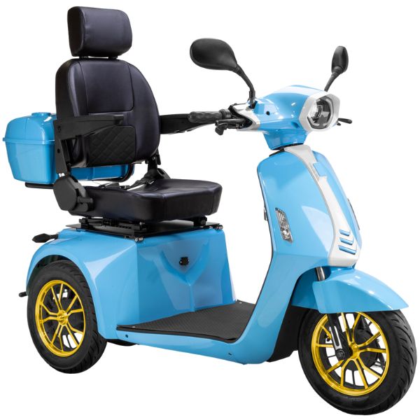 Premium Heavy Duty 3-Wheel Mobility Scooter for Adults - Lightweight & Foldable Electric Scooter with Long Battery Life - Ideal for Seniors, Travel, Shopping & Outdoor Activities