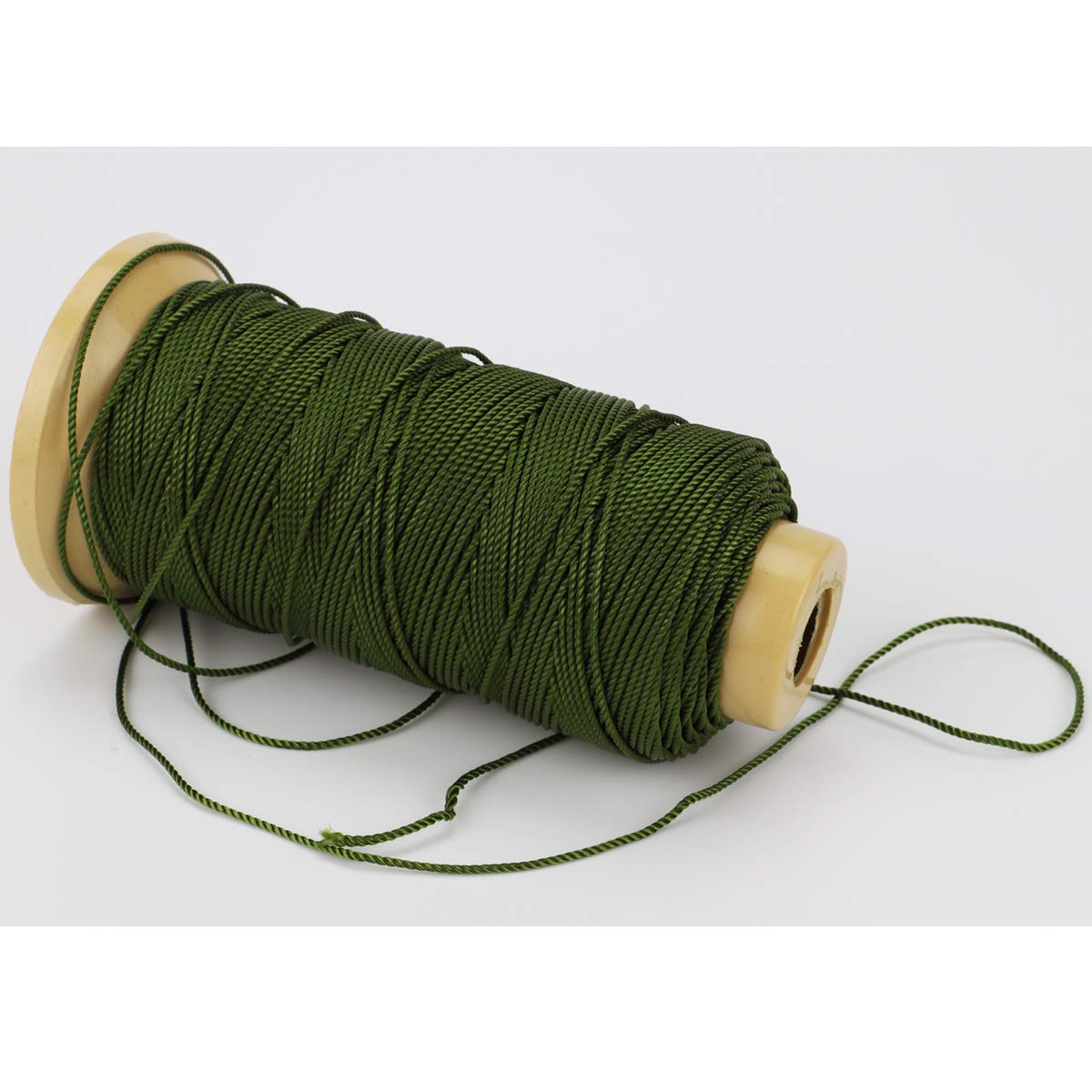 Army Green Twisted Nylon Cord 1.5mm x 328ft for Gardening, DIY & Crafts