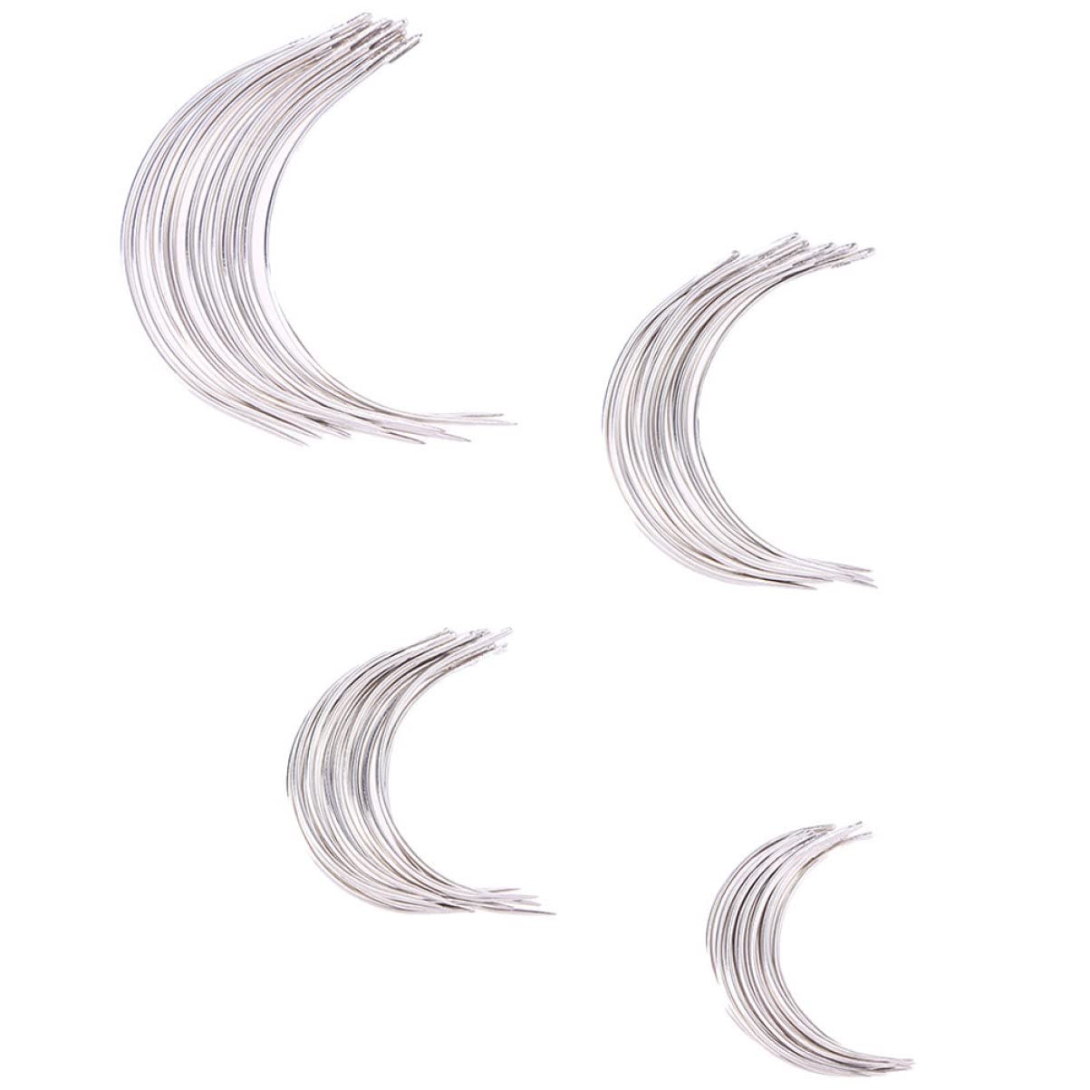 200pcs Curved Sewing Needles for Braided Wigs - Professional Weaving & Stitching Needles with Shaped Tips - Perfect for Wig Making, Hair Extensions & Hand Sewing Projects