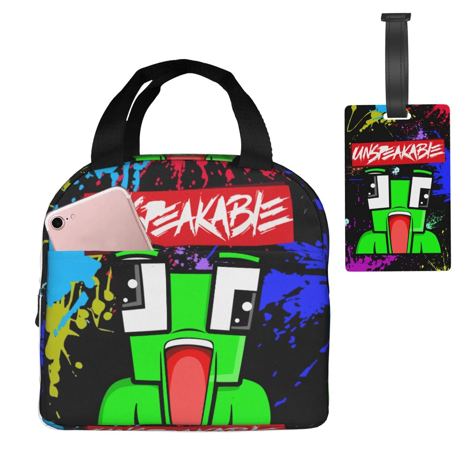Insulated Lunch Box for Boys & Girls - Leakproof & Waterproof Cooler Tote with Front Storage Bag - Reusable for Office, Work, Fishing, Picnic - Perfect for Men & Women