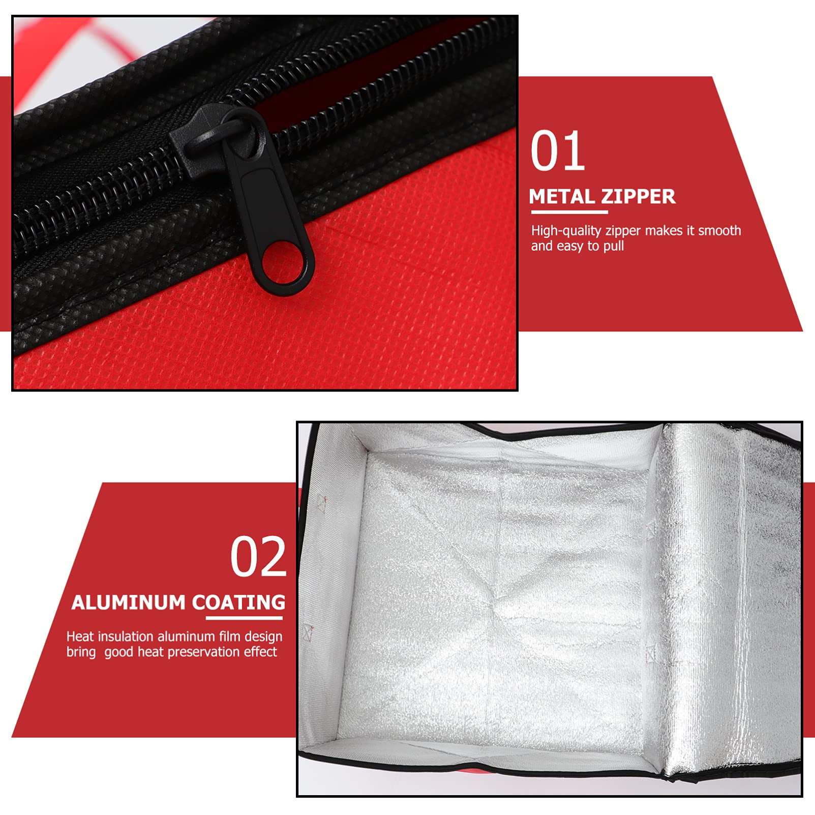 DOITOOL Insulated Pizza Delivery Bag - Thermal Food Carrier for Hot & Cold Meals - Perfect for Delivery Drivers, Picnics, and Outdoor Events