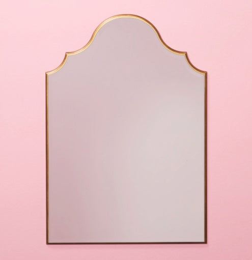 22x31 Inch Wooden Arch Top Wall Mirror - Elegant Home Decor for Living Room, Bedroom, or Entryway
