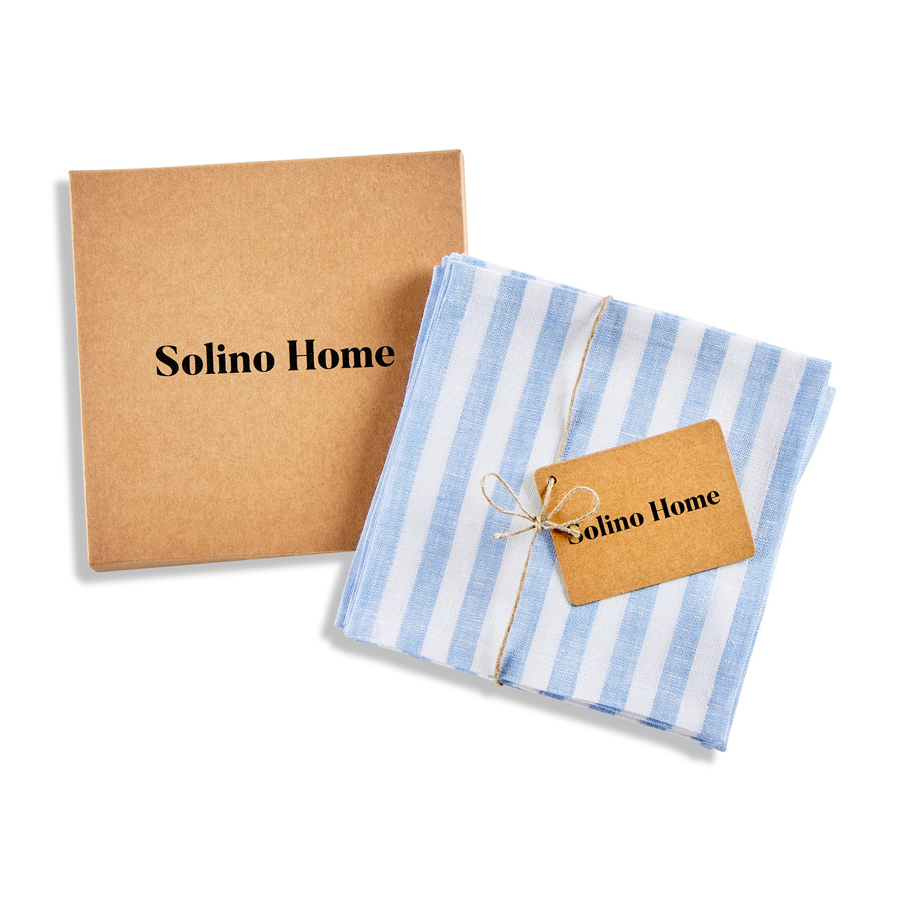 Amalfi Stripe Cocktail Napkins - Set of 12 Premium Paper Napkins for Parties, Weddings & Home Decor - Elegant Drink Coasters for Entertaining Guests