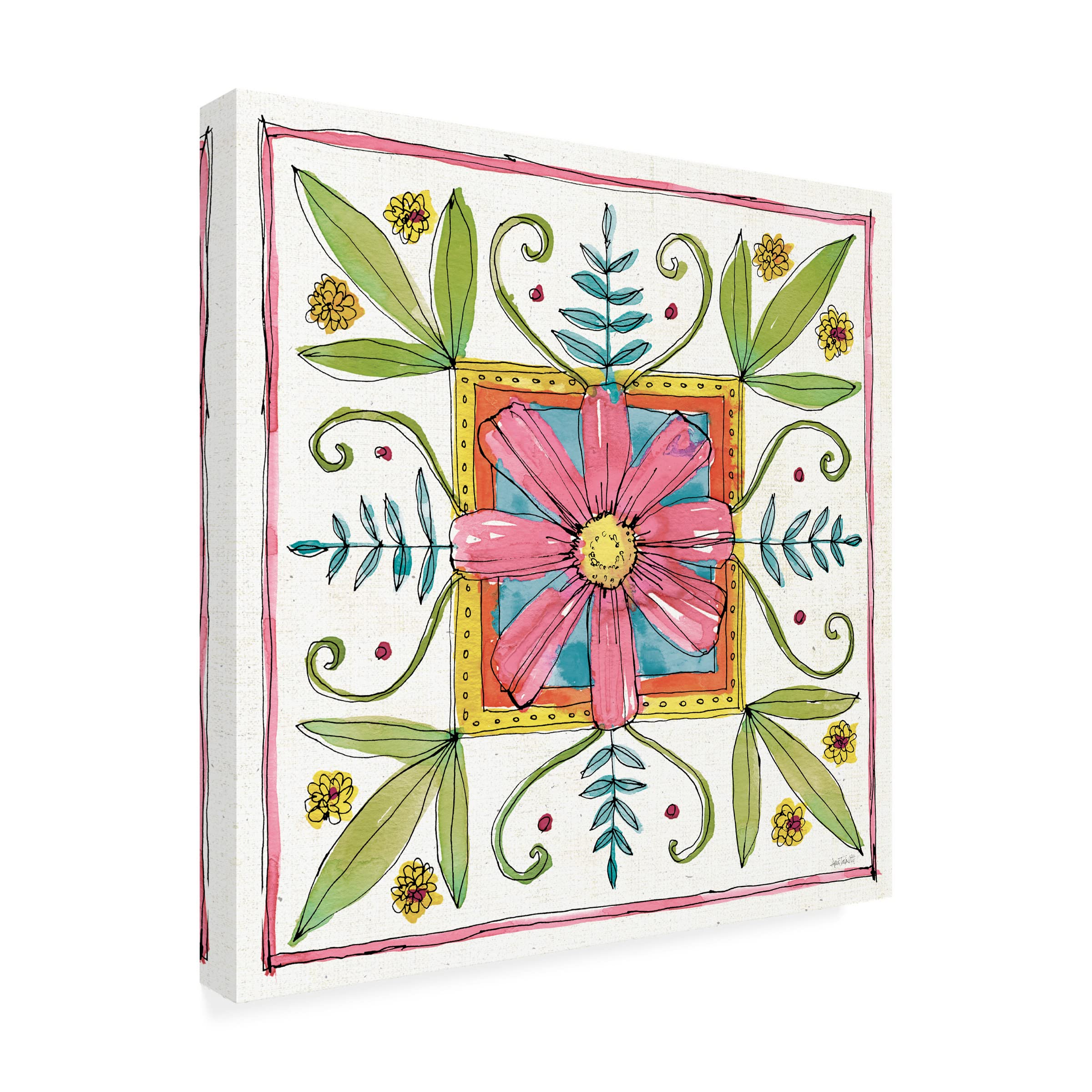 Anne Tavoletti 'Simply Petals XII' Floral Canvas Wall Art - Perfect for Living Room, Bedroom & Office Decor