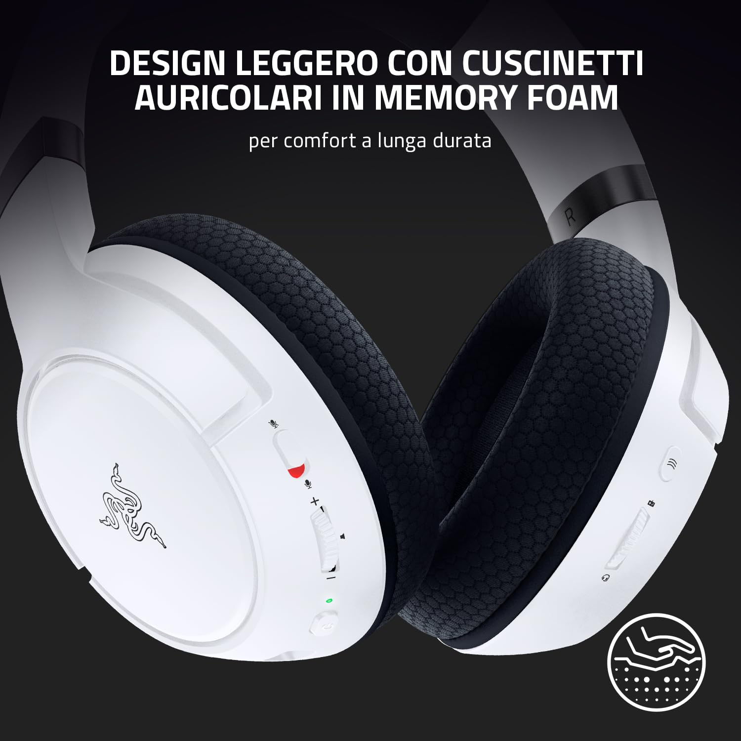 Razer Kaira Wireless Gaming Headset for Xbox Series X/S - 50mm TriForce Titanium Drivers, HyperClear Cardioid Mic, Xbox Wireless (Mercury White) - Perfect for Competitive Gaming & Immersive Play
