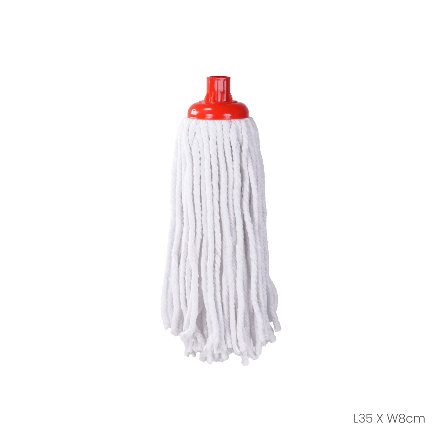 Premium 420g Cotton Mop Head (HFH1342) - Heavy Duty Red Cleaning Pad for Floors, Tiles & Hardwood - Ideal for Home, Kitchen & Commercial Use
