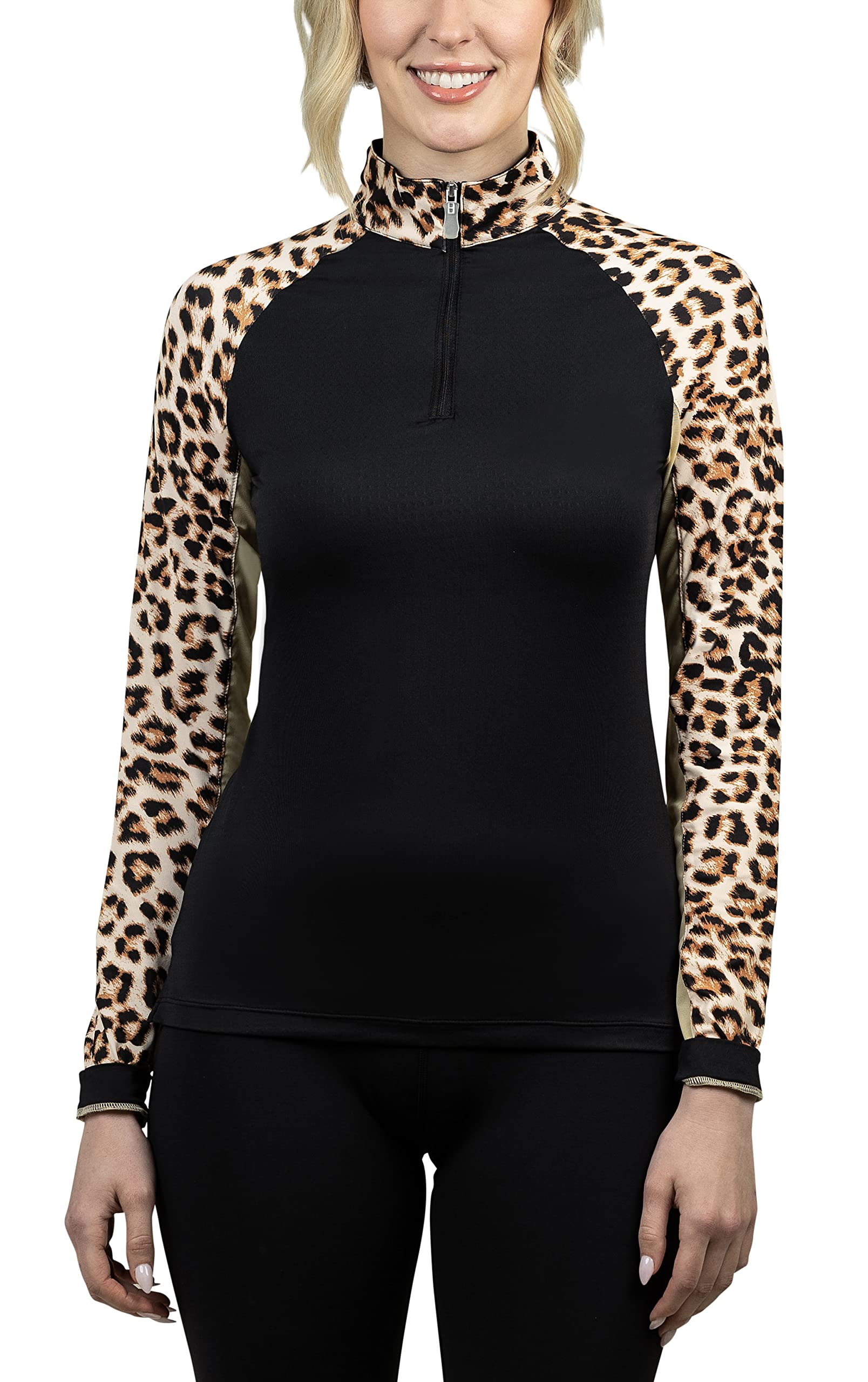 Kastel Denmark Women's Long Sleeve Lightweight Raglan Sun Shirt | Quarter Zip Athletic Top with UPF 30+ UV Protection | Perfect for Hiking, Running & Outdoor Activities