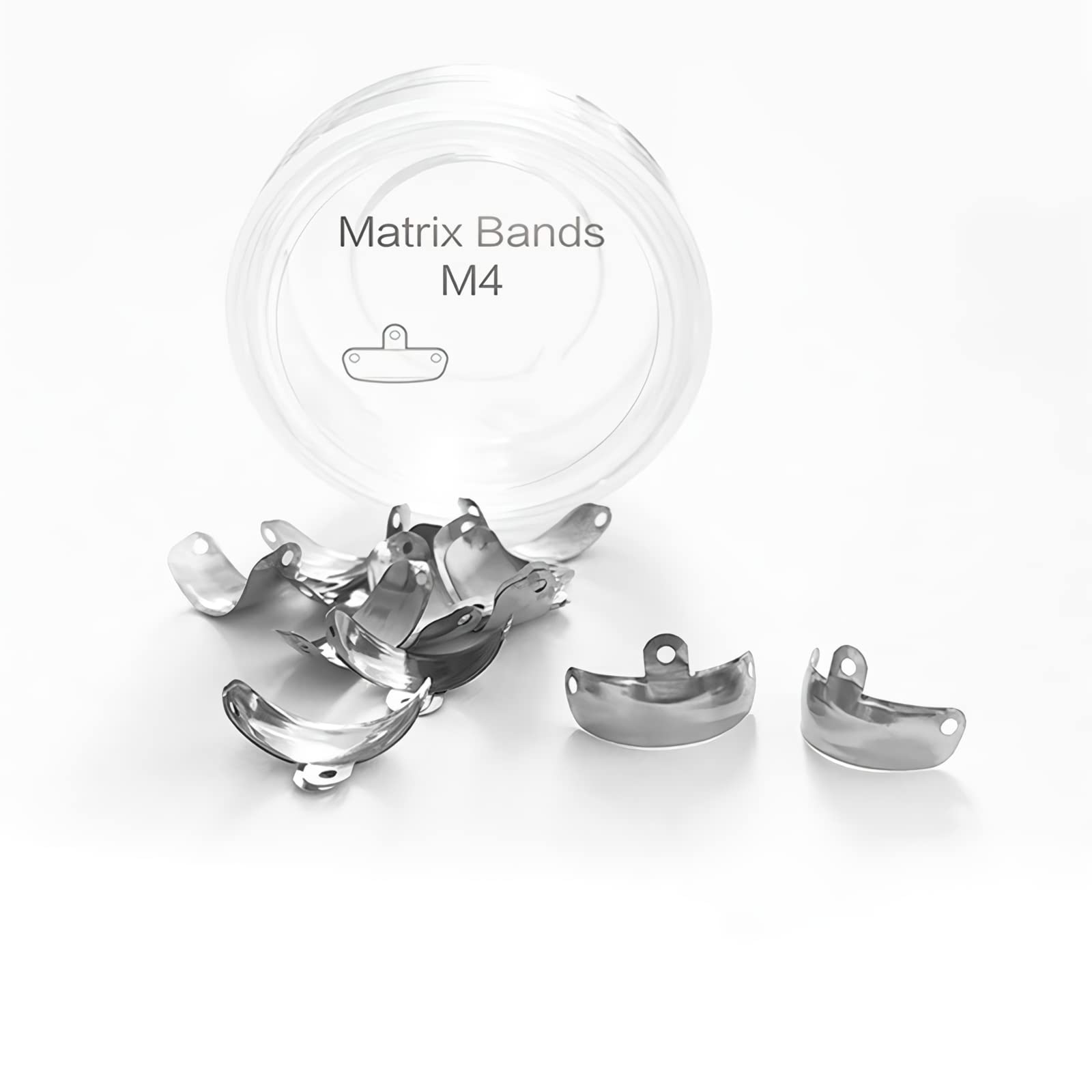 Dental Sectional Matrix System Set - 50Pcs 5.5mm M4 Contoured Matrices with Clip Rings, Bands, Wedges & Knife for Professional Dental Restorations | Perfect for Composite Fillings, Crowns & Bridge Work