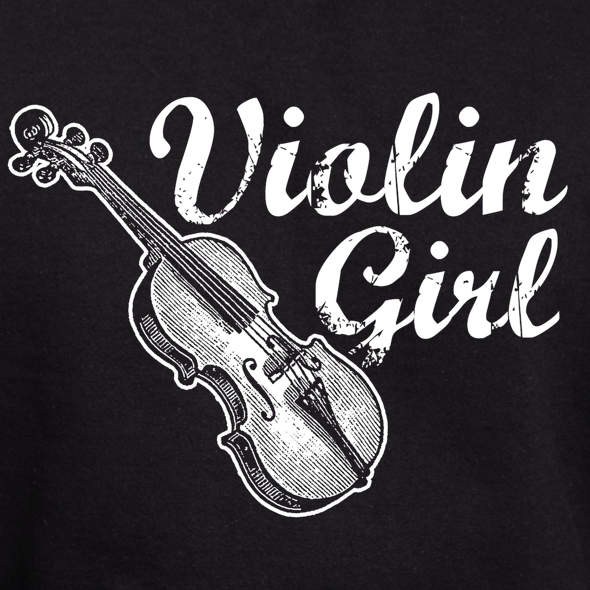 Violin Girl Hoodie for Men - Dark Regular Fit Pullover | Music Lovers Gift, Casual Wear & Concert Outfit