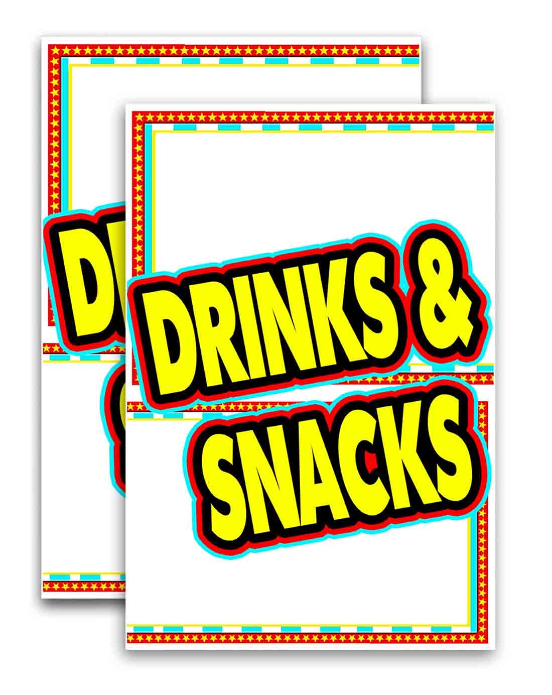 Drinks & Snacks Vinyl Decal (24