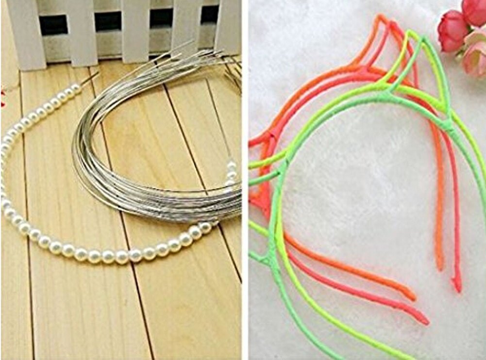Suoirblss 20Pcs 5mm Metal Blank Headbands - Alloy Hoop Hair Accessories for DIY Crafting | Perfect for Bridal, Cosplay, and Everyday Hair Styling
